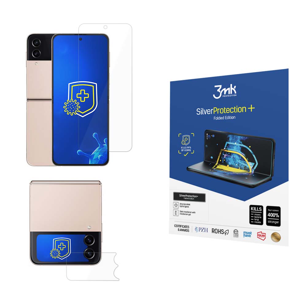 LCD Ekraanikaitse 3mk hõbedane Kaitse+ Folded Väljaanne Samsung F721 Z Flip4 5G