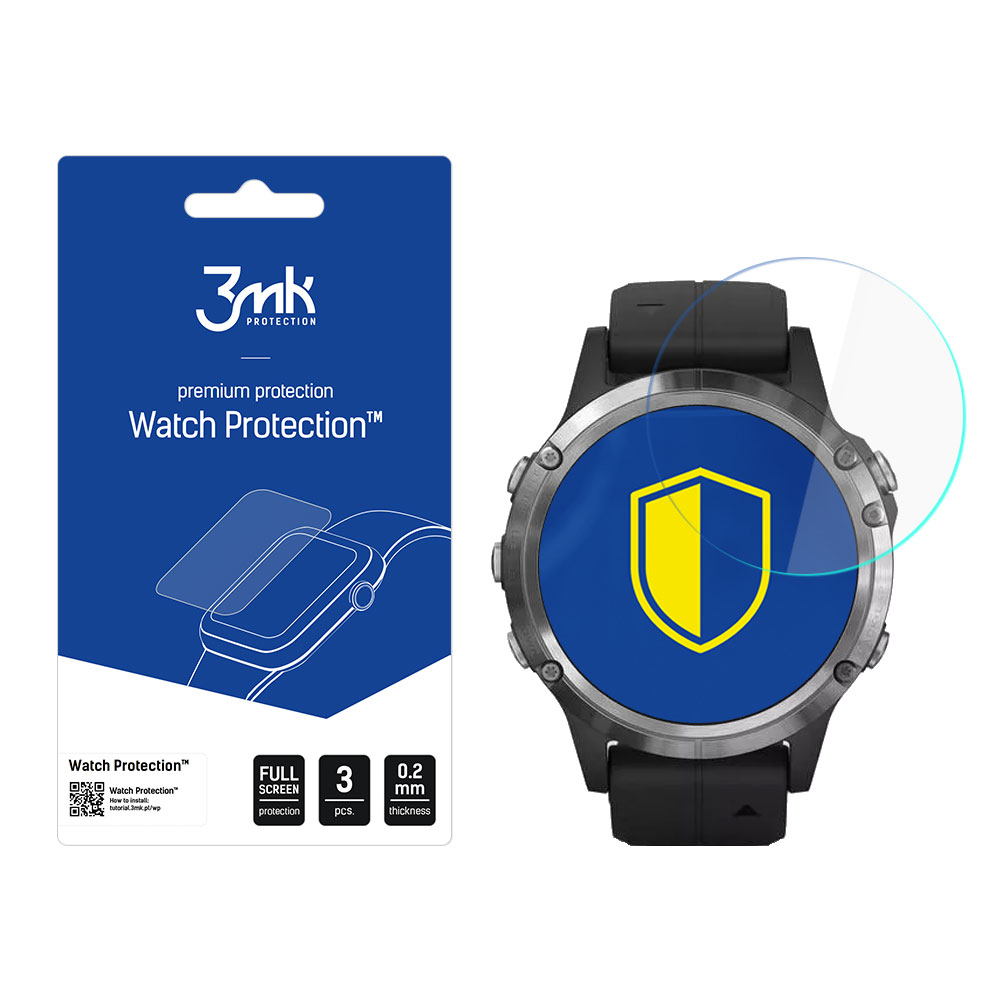 Hübriidklaas 3mk Watch Protection FlexibleGlass jaoks Garmin Fenix ​​5 Plus
