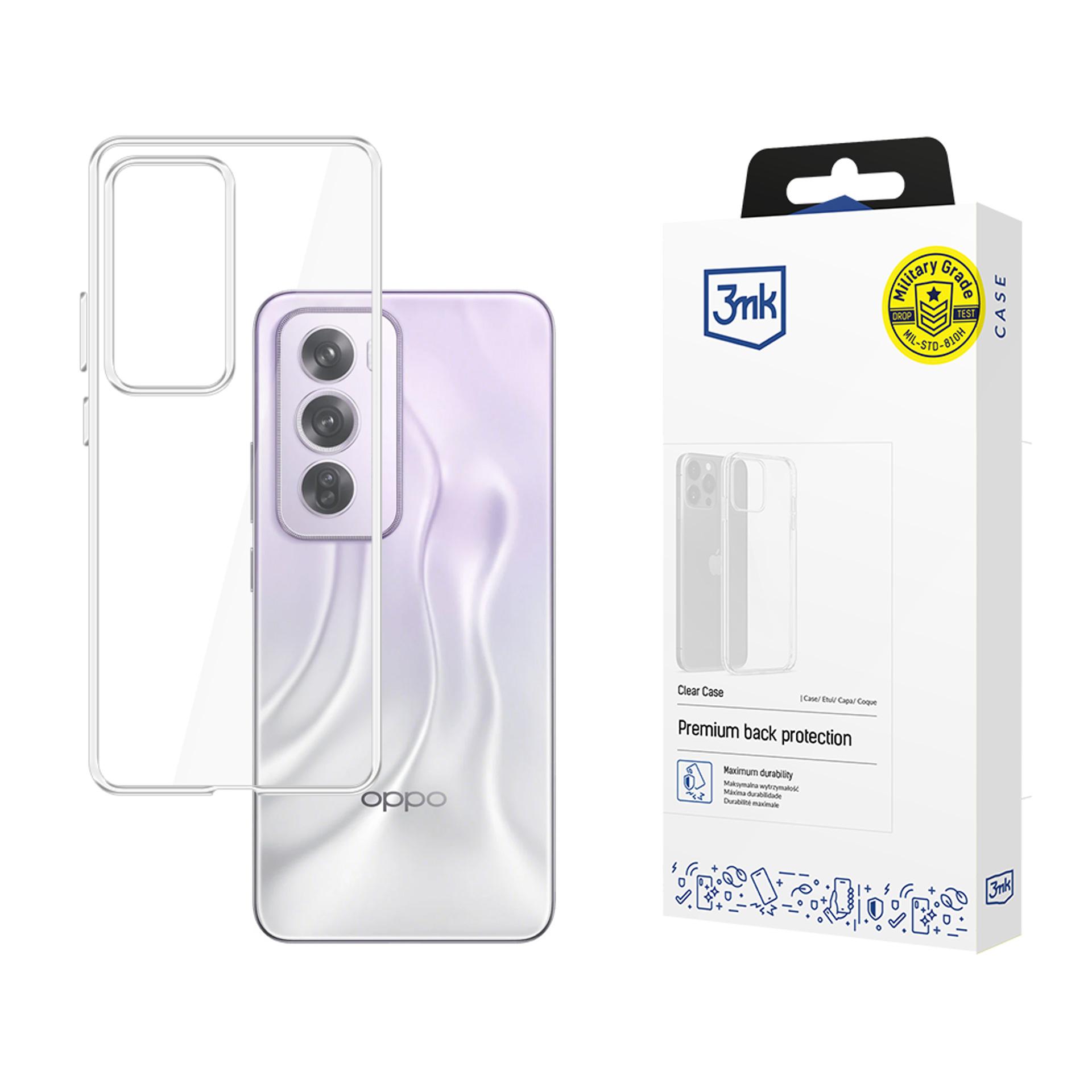 3mk Clear Ümbris jaoks Oppo Reno 12 - läbipaistev