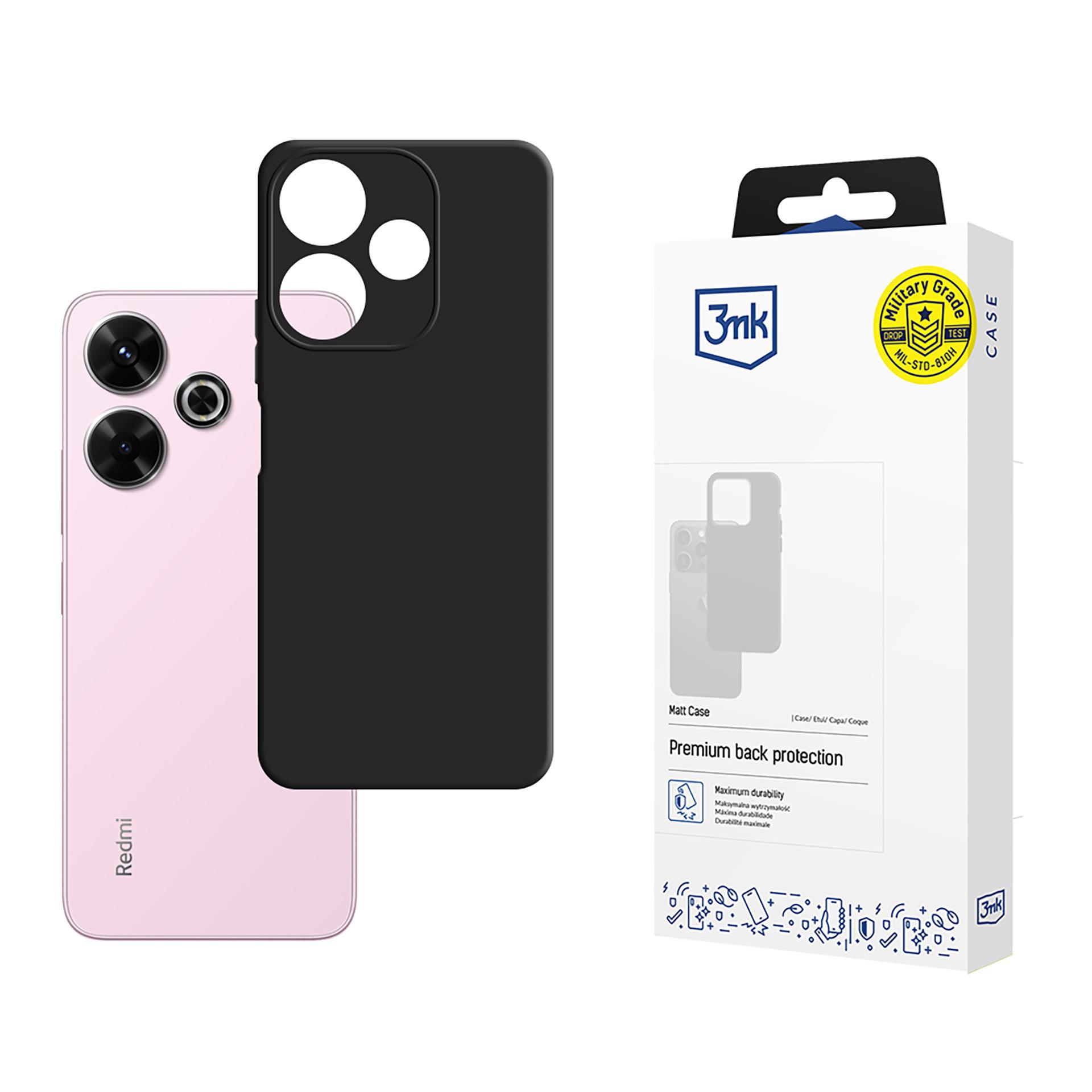 3mk Matt Ümbris jaoks Xiaomi Redmi Note 13R 5G/Redmi 13 4G - must