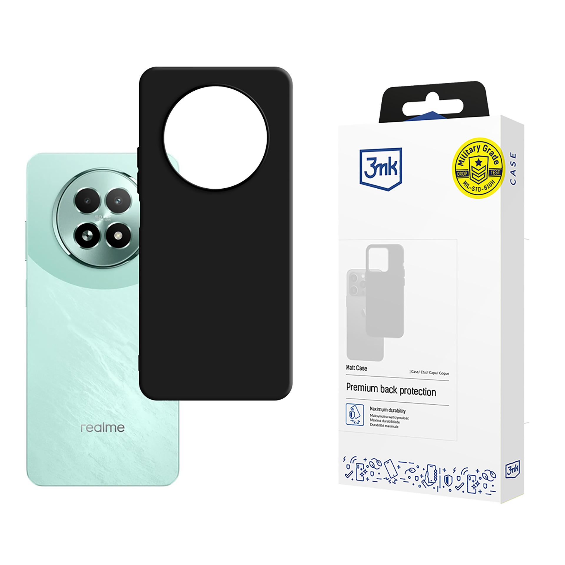3mk Matt Ümbris jaoks Realme 13 5G - must