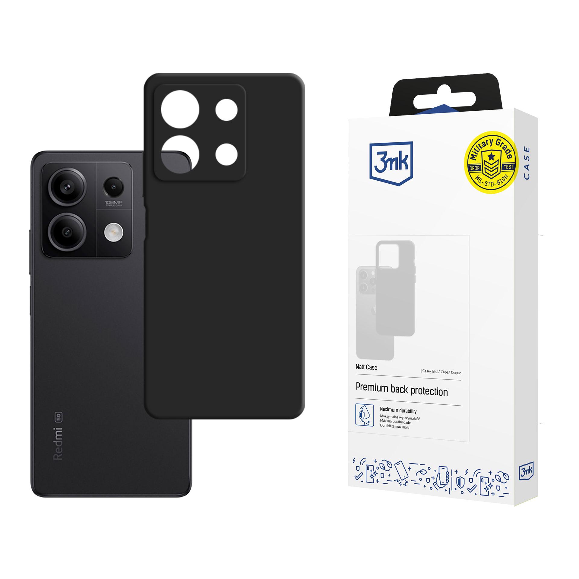 3mk silikoonümbris Xiaomi Redmi Note 13 5G - must