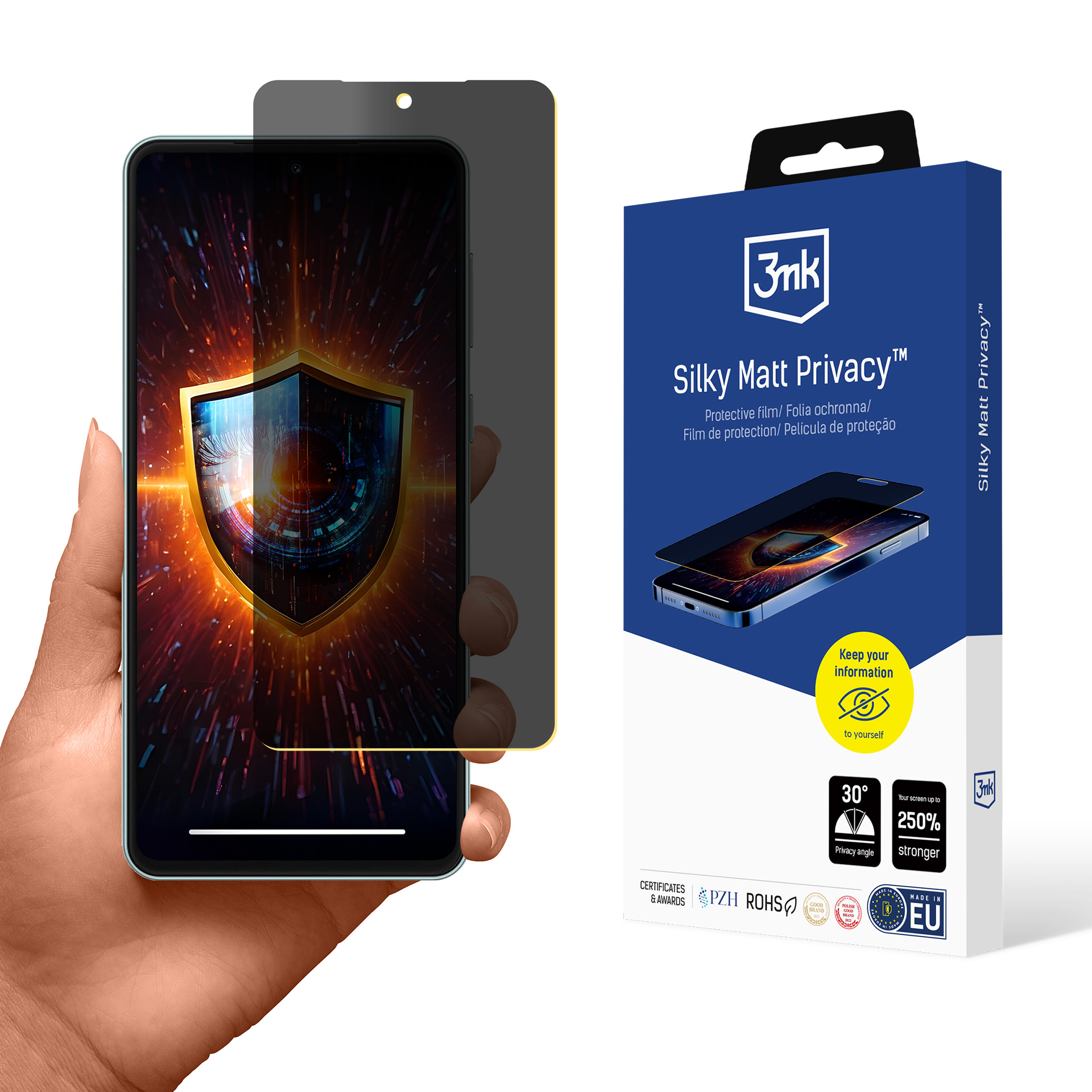 Matt privaatsuskaitsega kile 3mk Silky Matt Privacy Samsung Galaxy M55