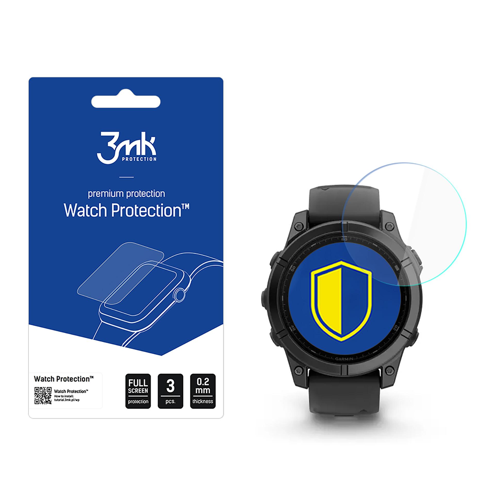 Hübriidklaas 3mk Watch Protection FlexibleGlass jaoks Garmin Fenix ​​E 47mm