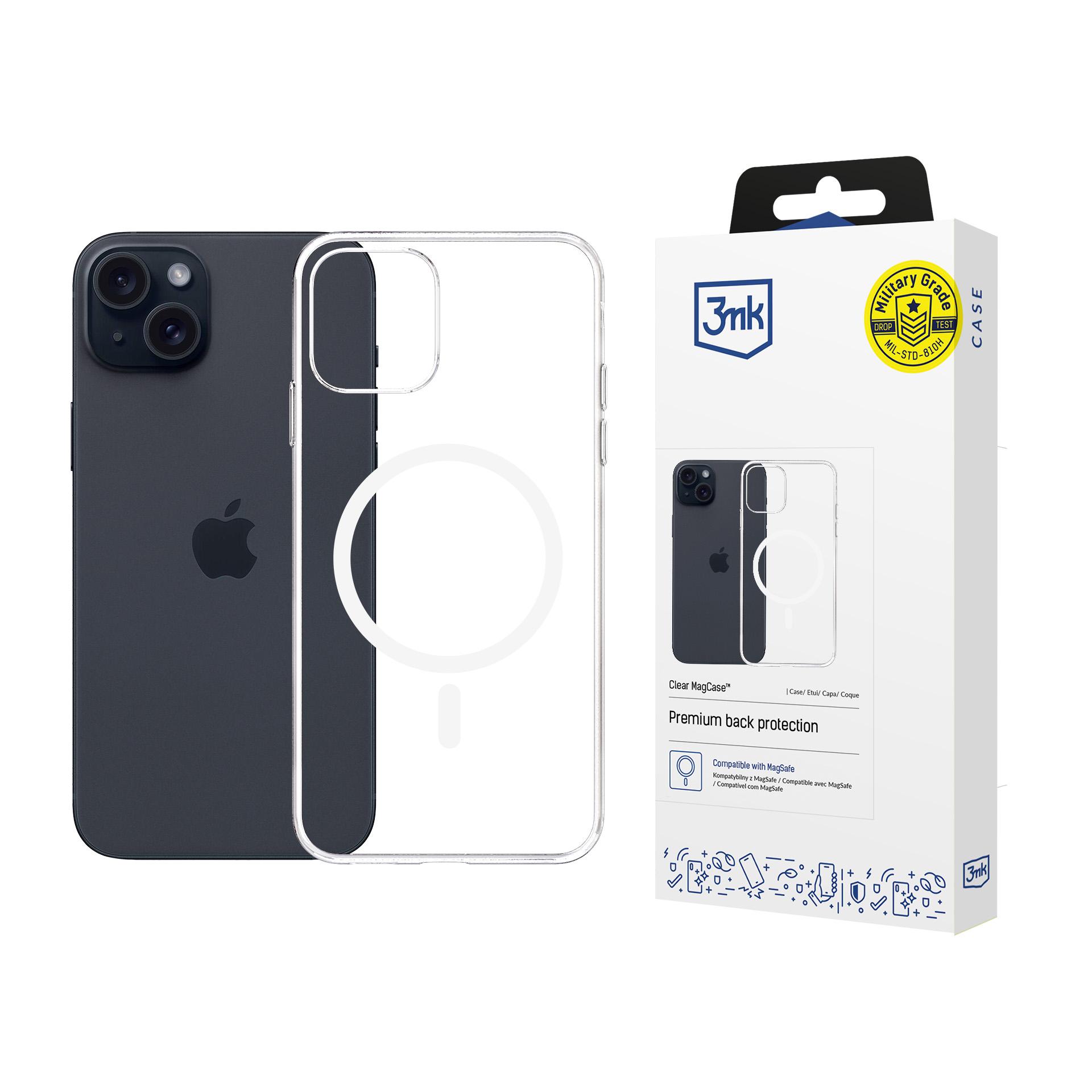 3mk Clear MagCase jaoks Apple iPhone 15 - läbipaistev