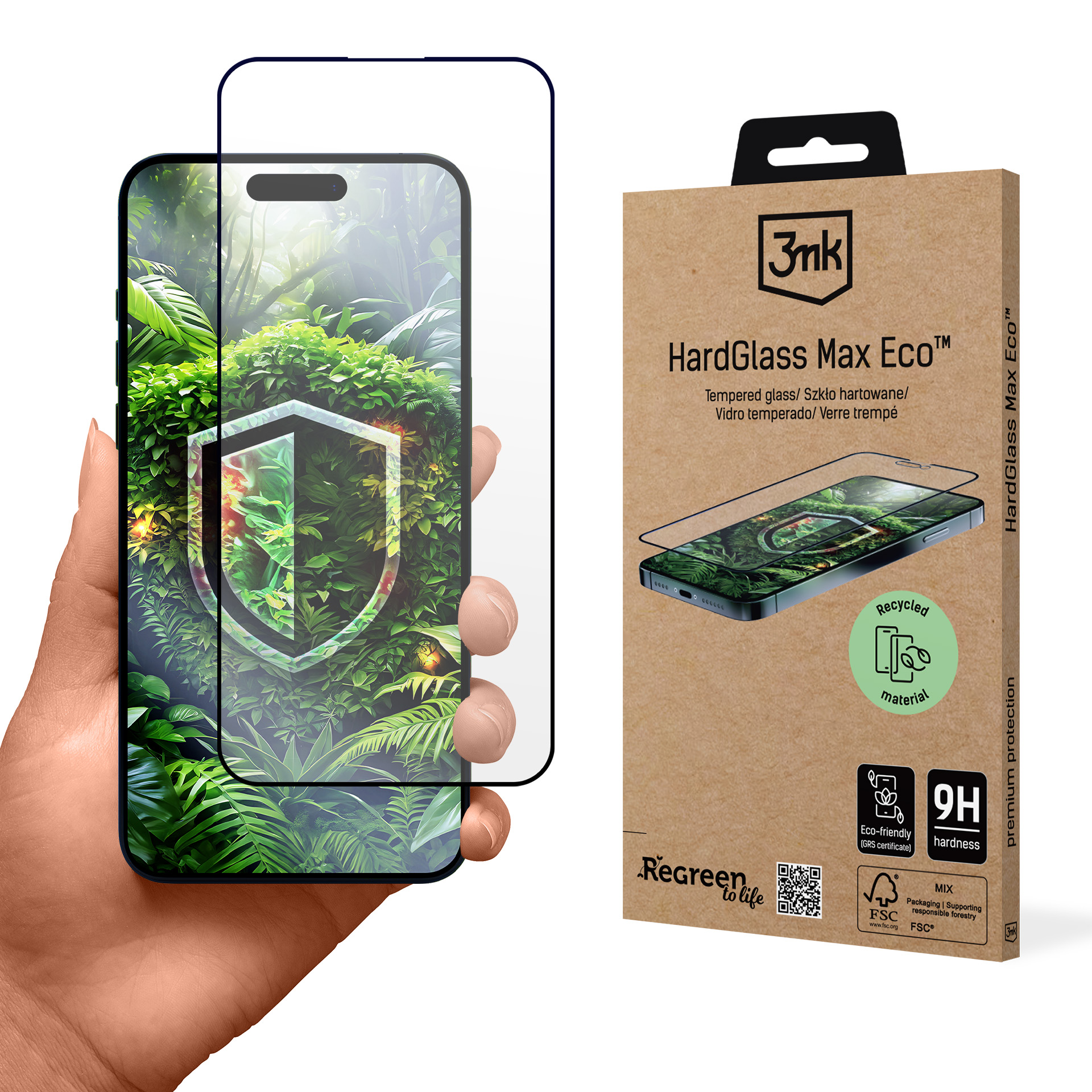 Karastatud klaas 9H 3mk HardGlass Max jaoks Apple iPhone 15 Plus/16 Plus