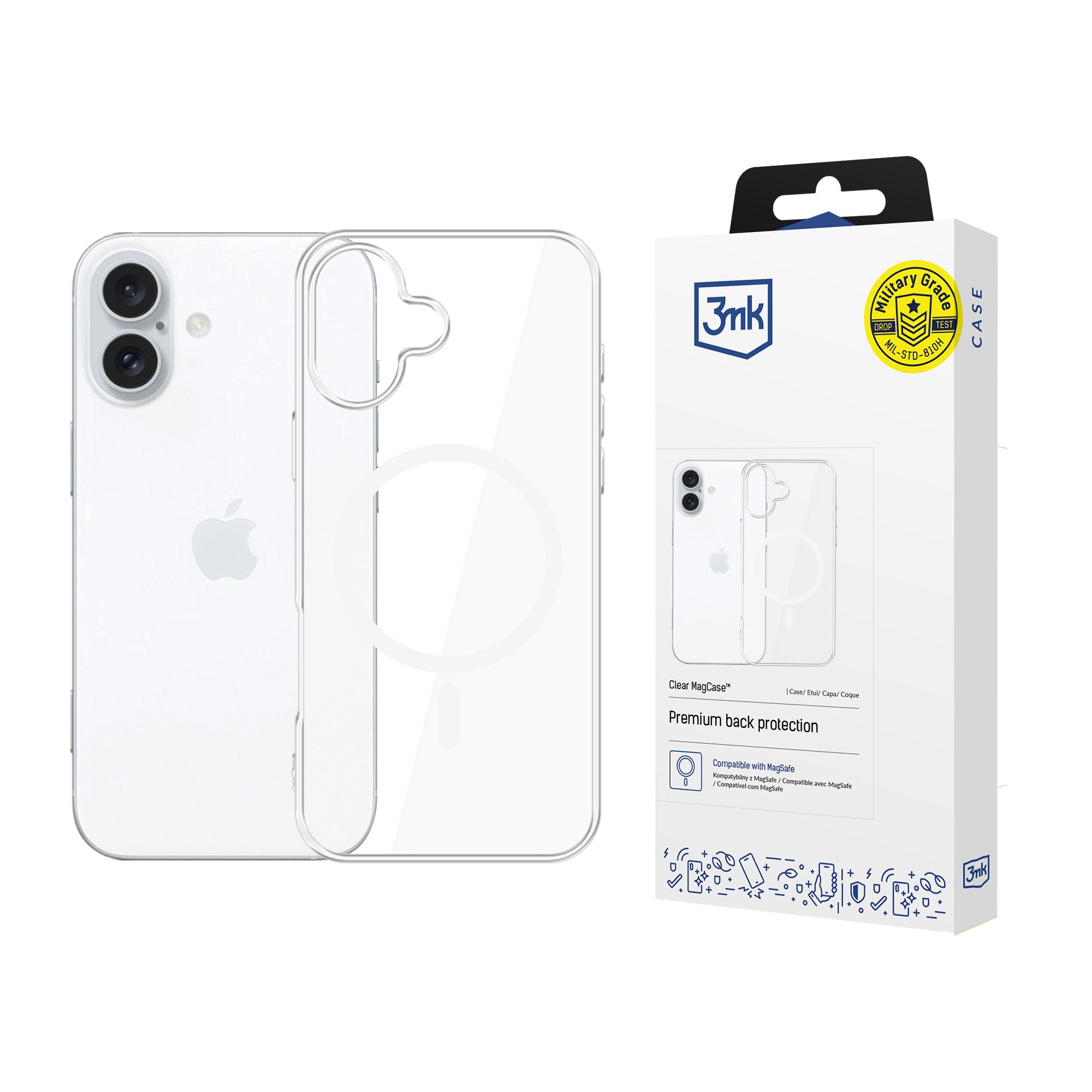 3mk Clear MagCase ümbris Apple iPhone 16 - läbipaistev