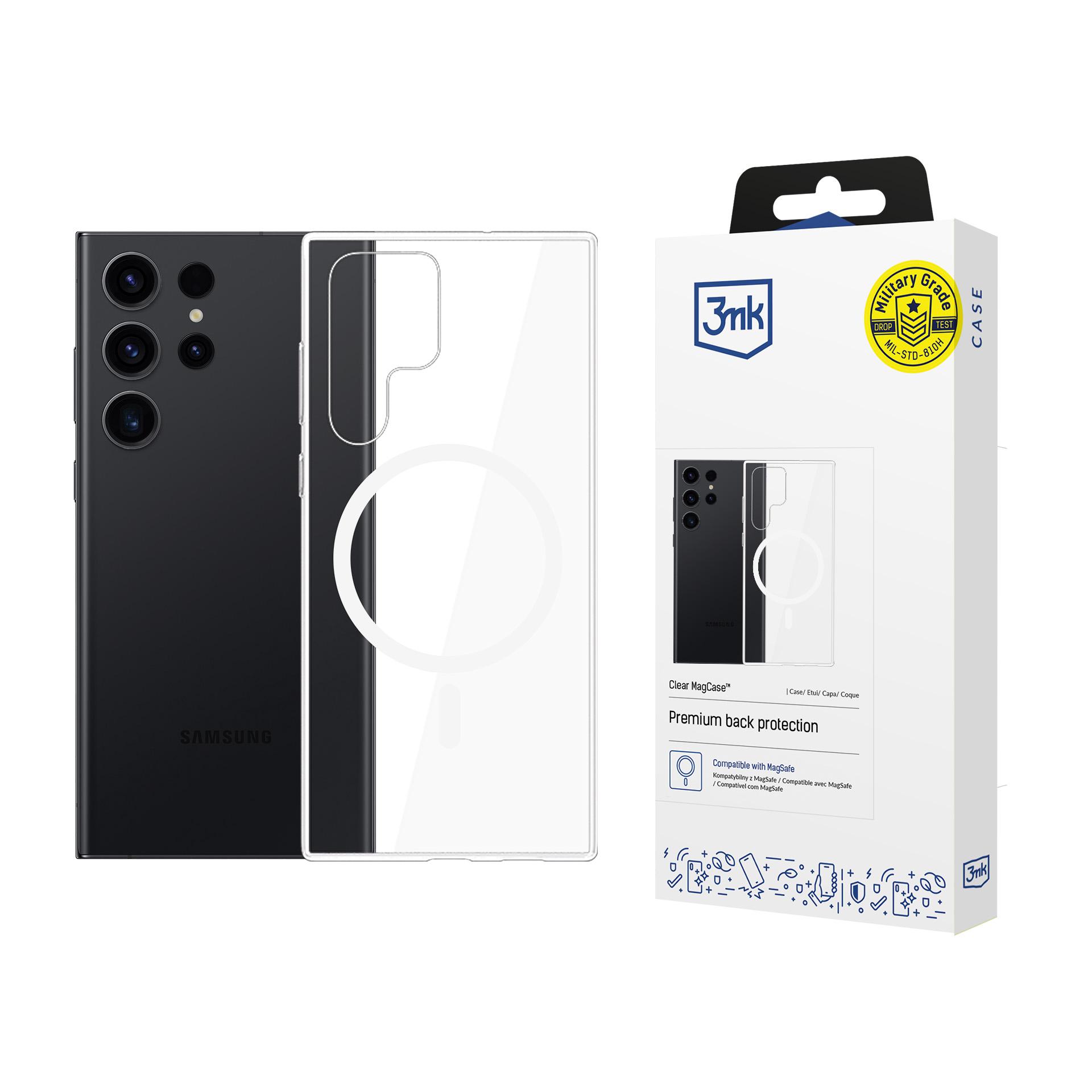 3mk Clear MagCase ümbris Samsung Galaxy S23 Ultra - läbipaistev