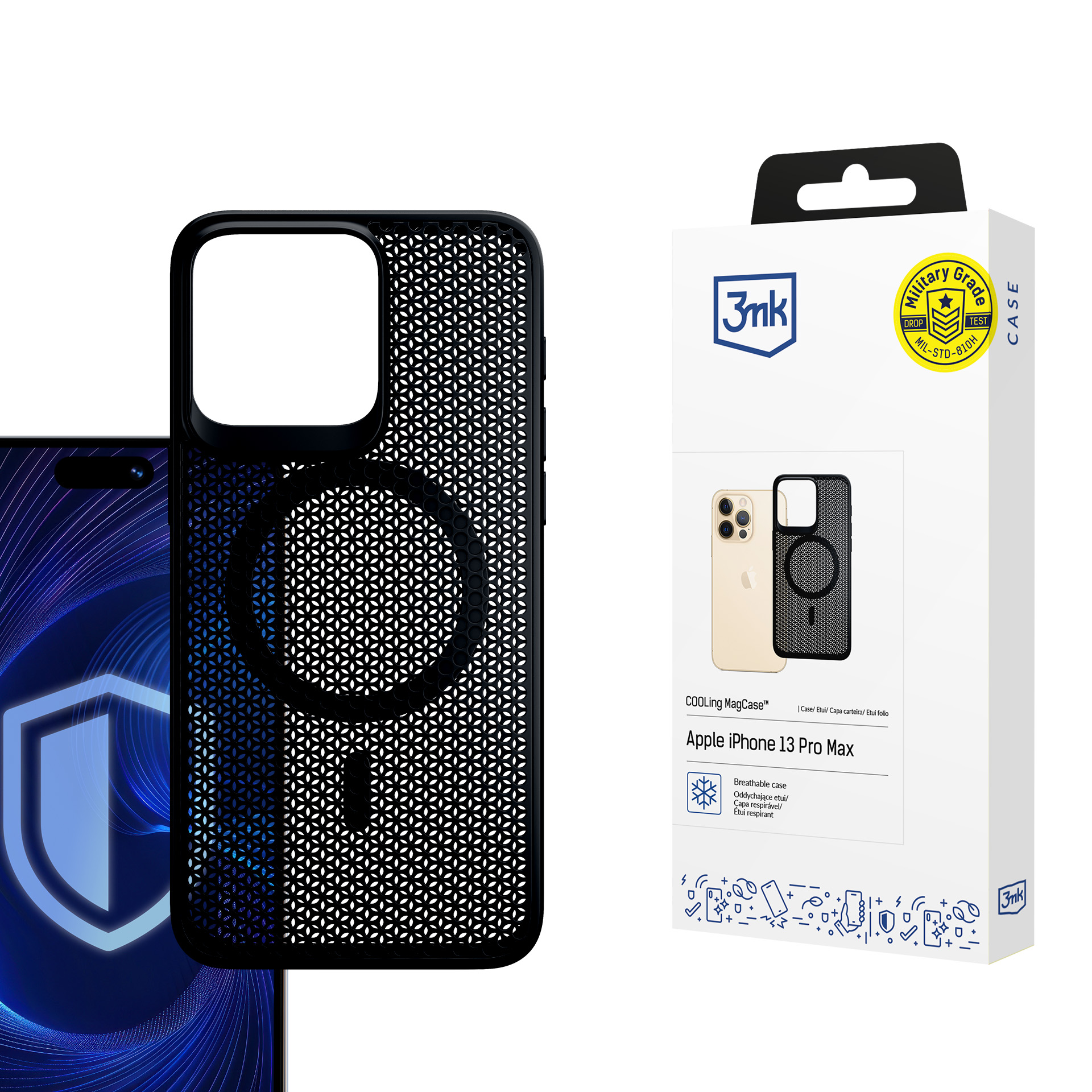 3mk COOLing MagCase Ümbris jaoks Apple iPhone 13 Pro Max - must