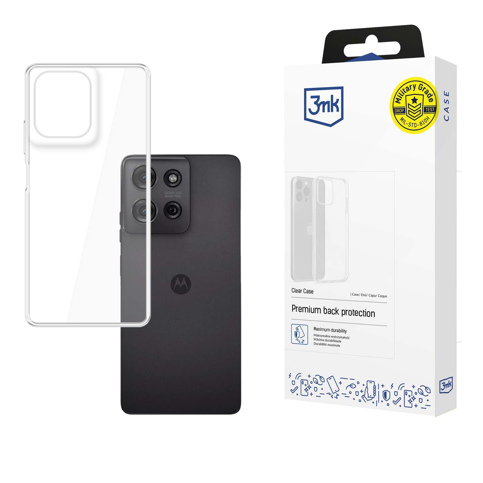3mk Clear Ümbris jaoks Motorola Moto G75 - läbipaistev