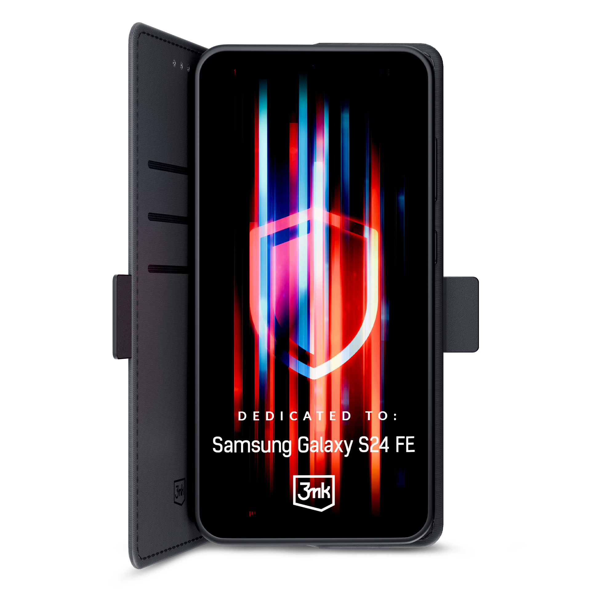 3mk Wallet Ümbris jaoks Samsung Galaxy S24 FE - must