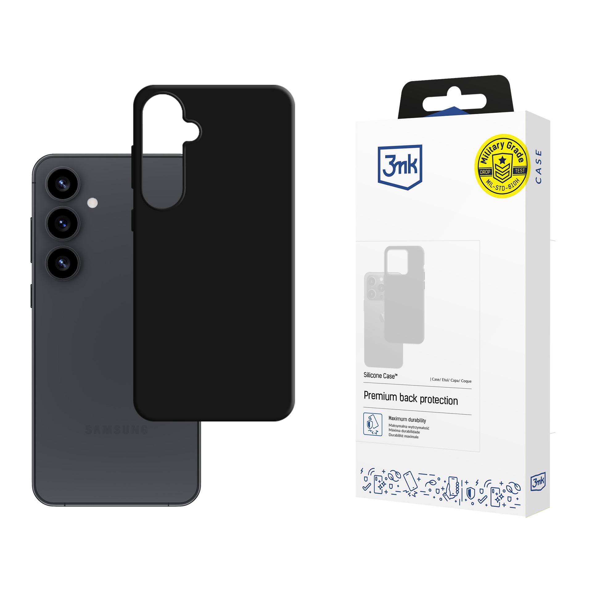 3mk Silicone Ümbris jaoks Samsung Galaxy S25 - must