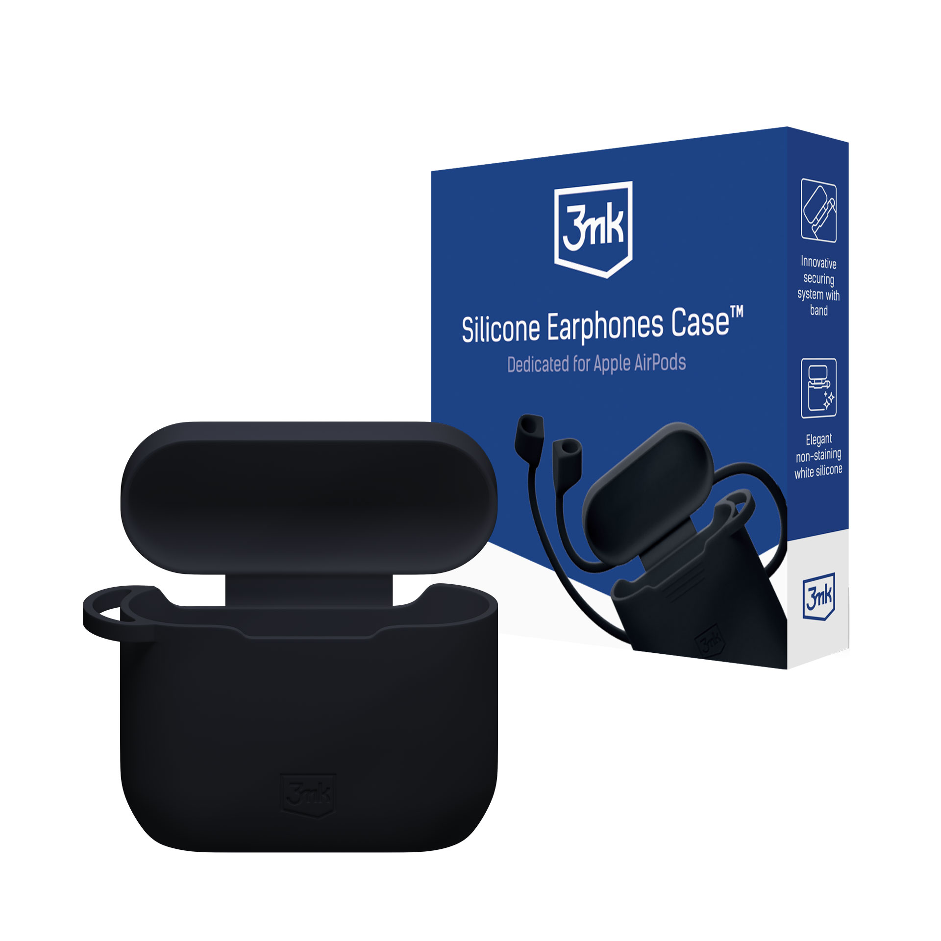 3mk Silicone силиконовый чехол Apple AirPods 3-го поколения - черный