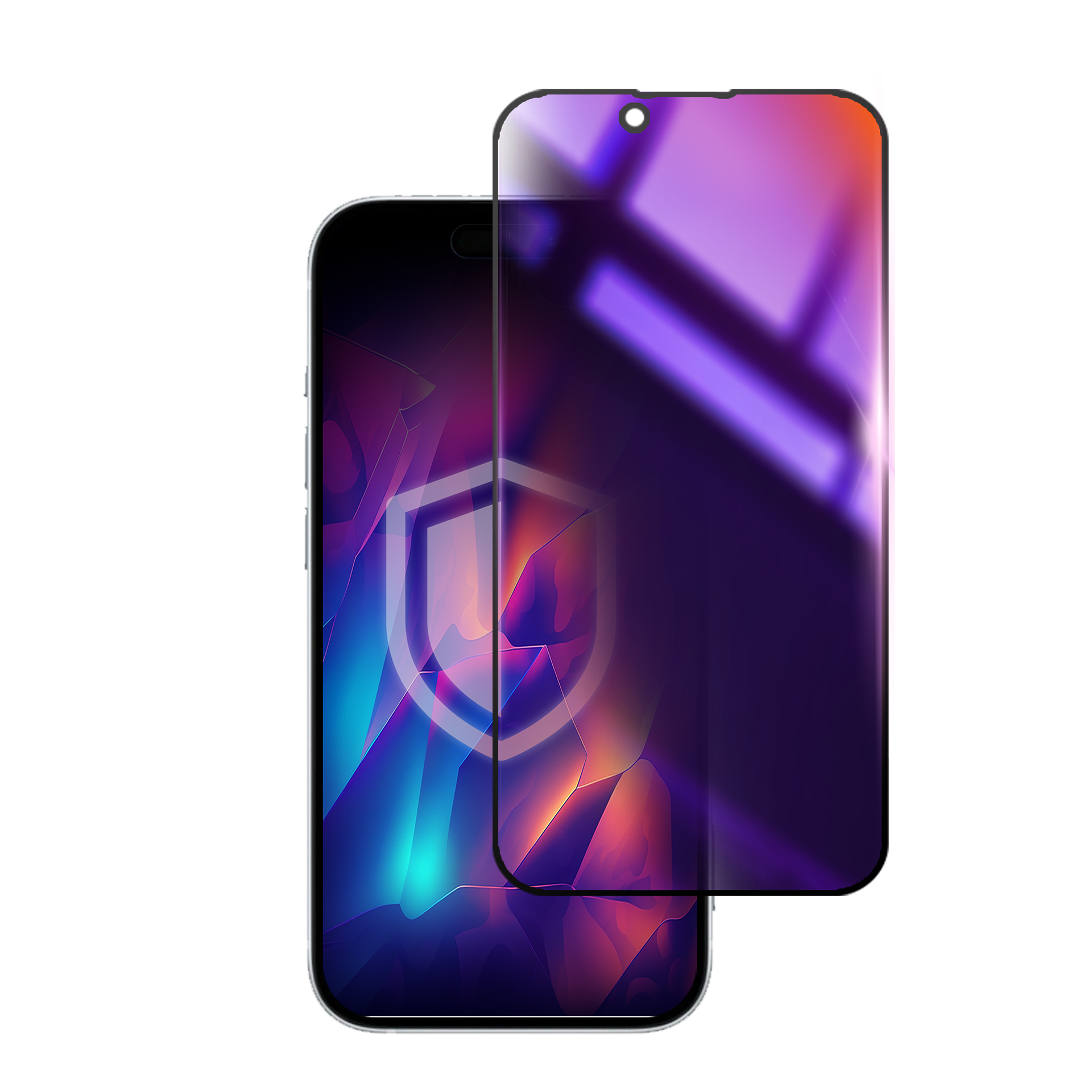 Приватное закалённое стекло 3mk Rainbow для Apple iPhone 16e