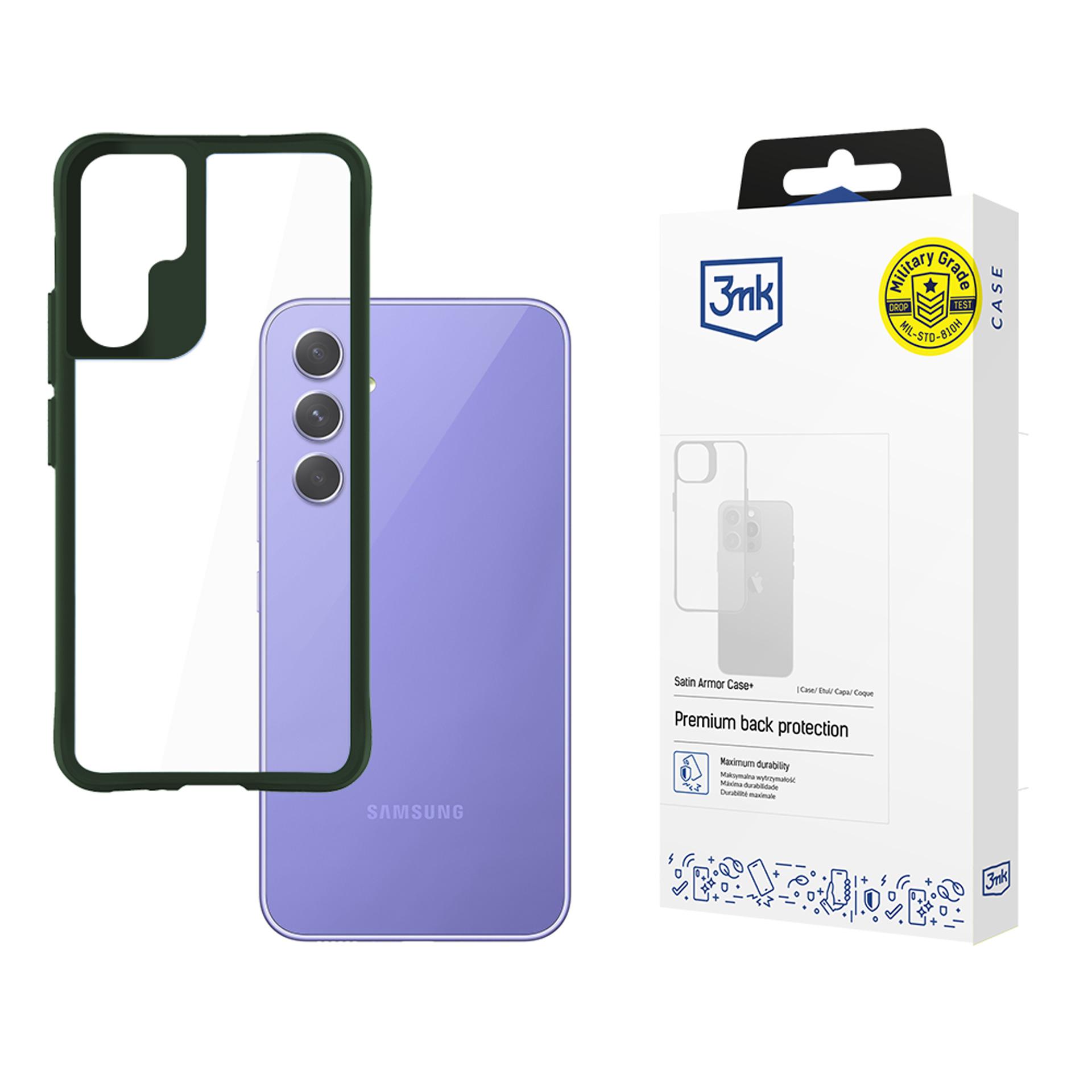 3mk Satin Armor Ümbris+ jaoks Samsung Galaxy A54 5G - roheline