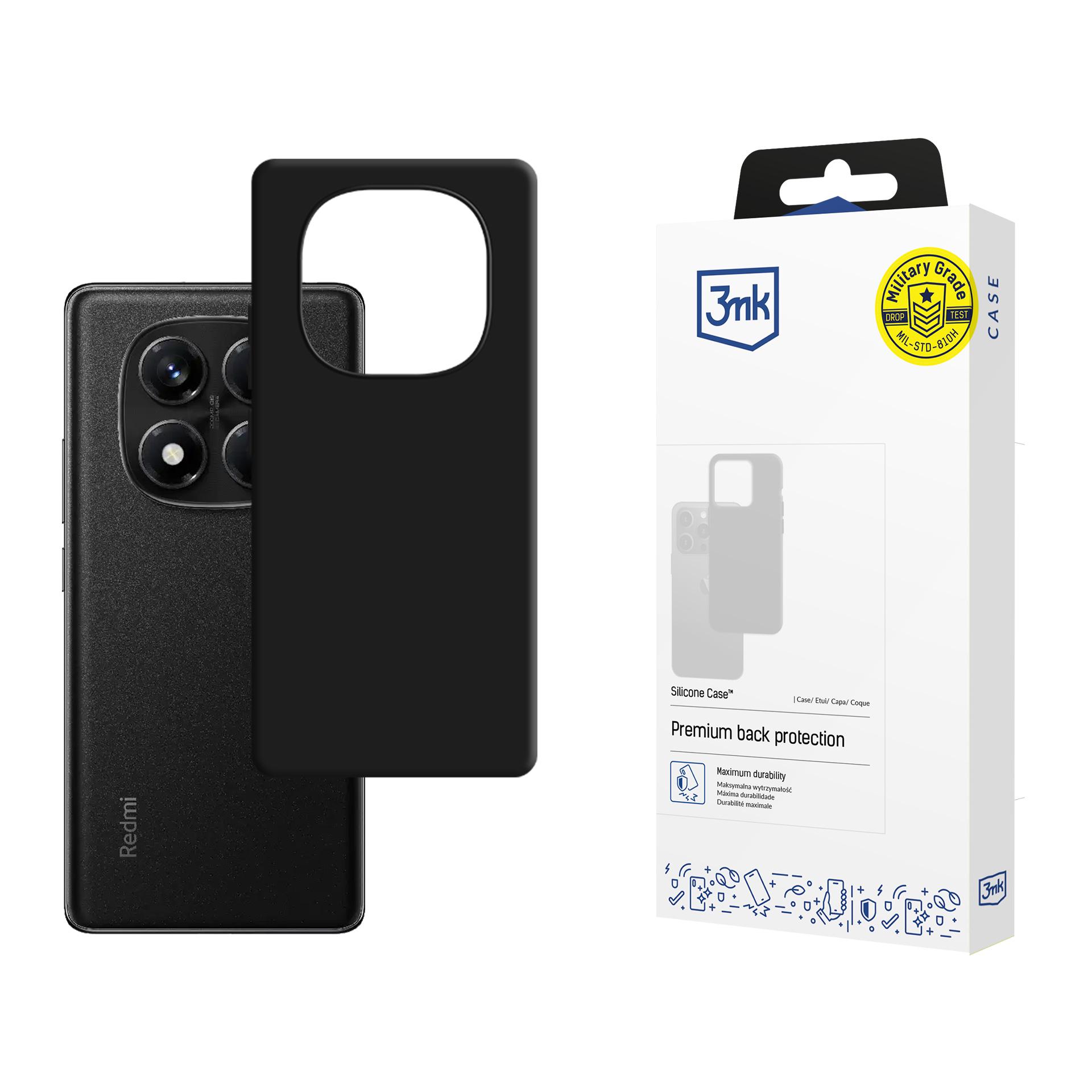 3mk Silicone Ümbris jaoks Xiaomi Redmi Note 14 Pro 5G - must
