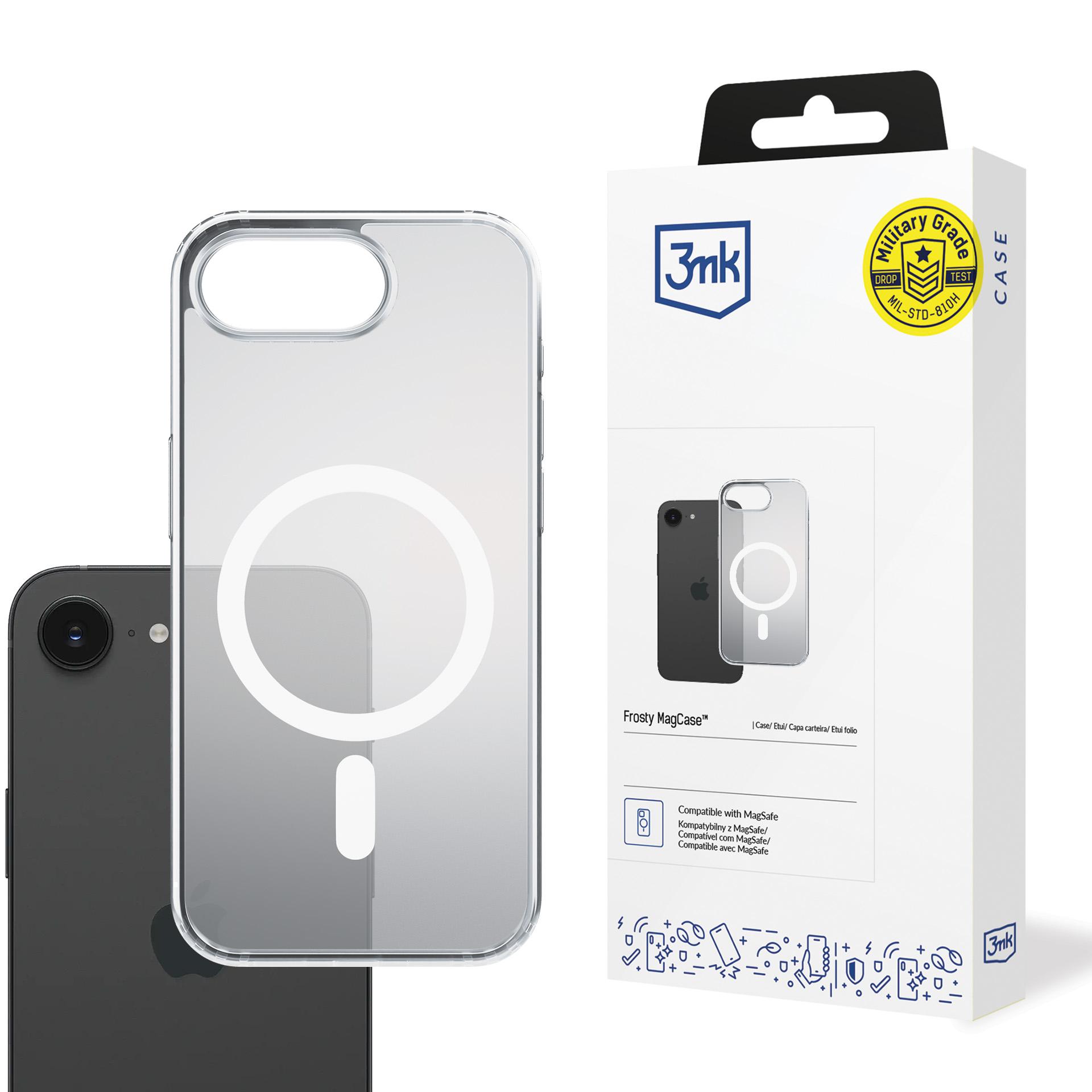 3mk Frosty MagCase jaoks Apple iPhone 16E - valge