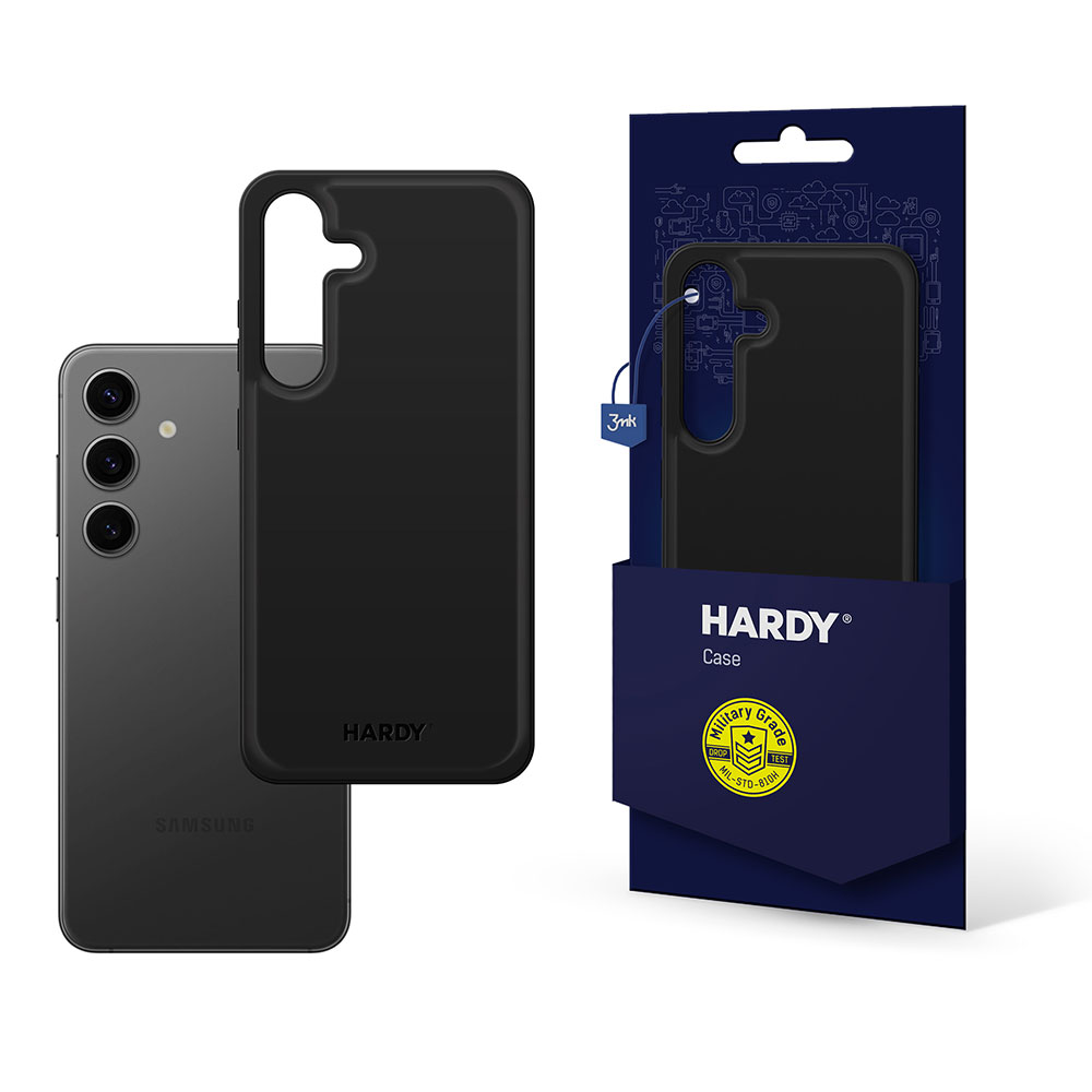 3mk Hardy Android Silky Leather MagCase ümbris Samsung Galaxy S24+ - must
