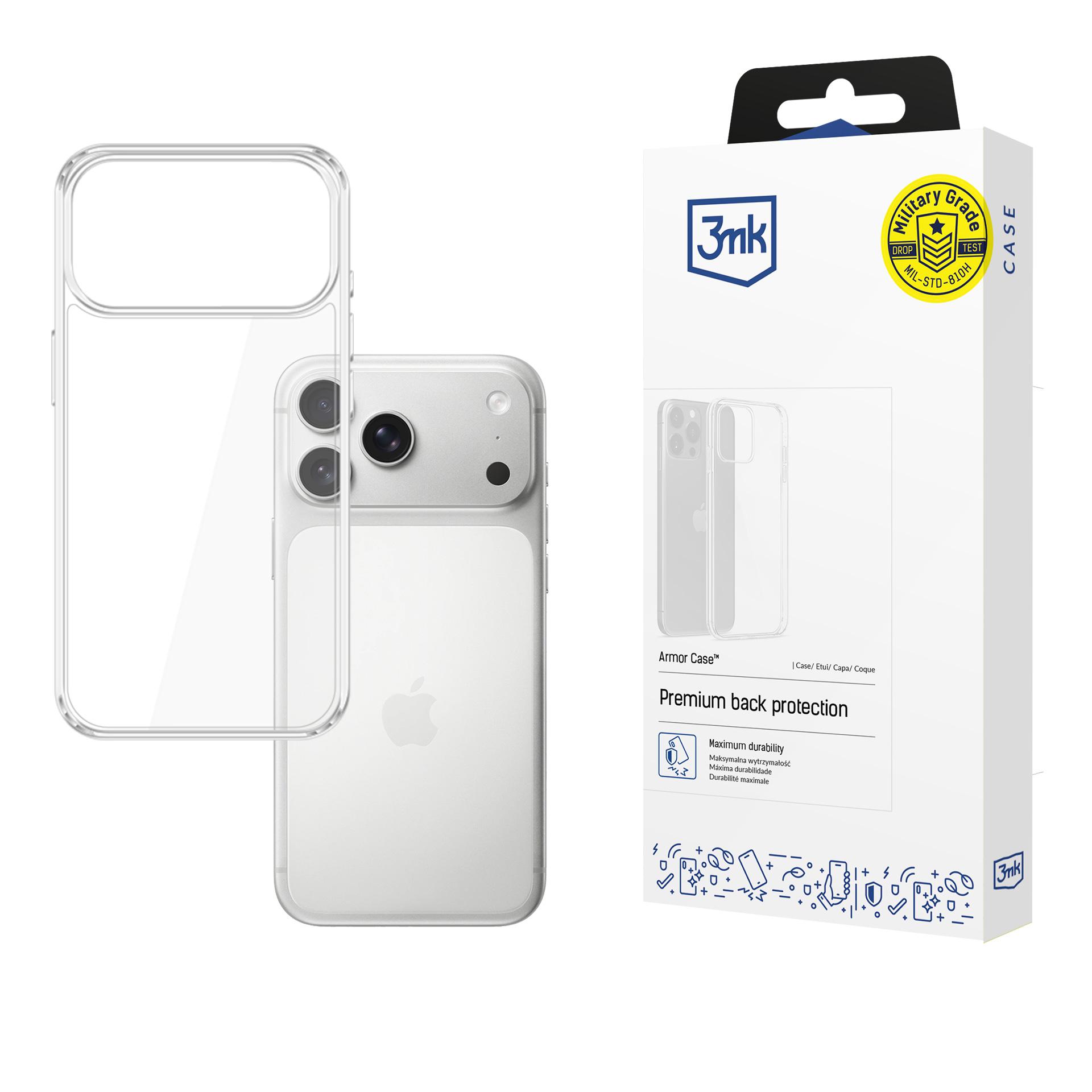 3mk Armor Ümbris jaoks Apple iPhone 17 Pro Max - Läbipaistev