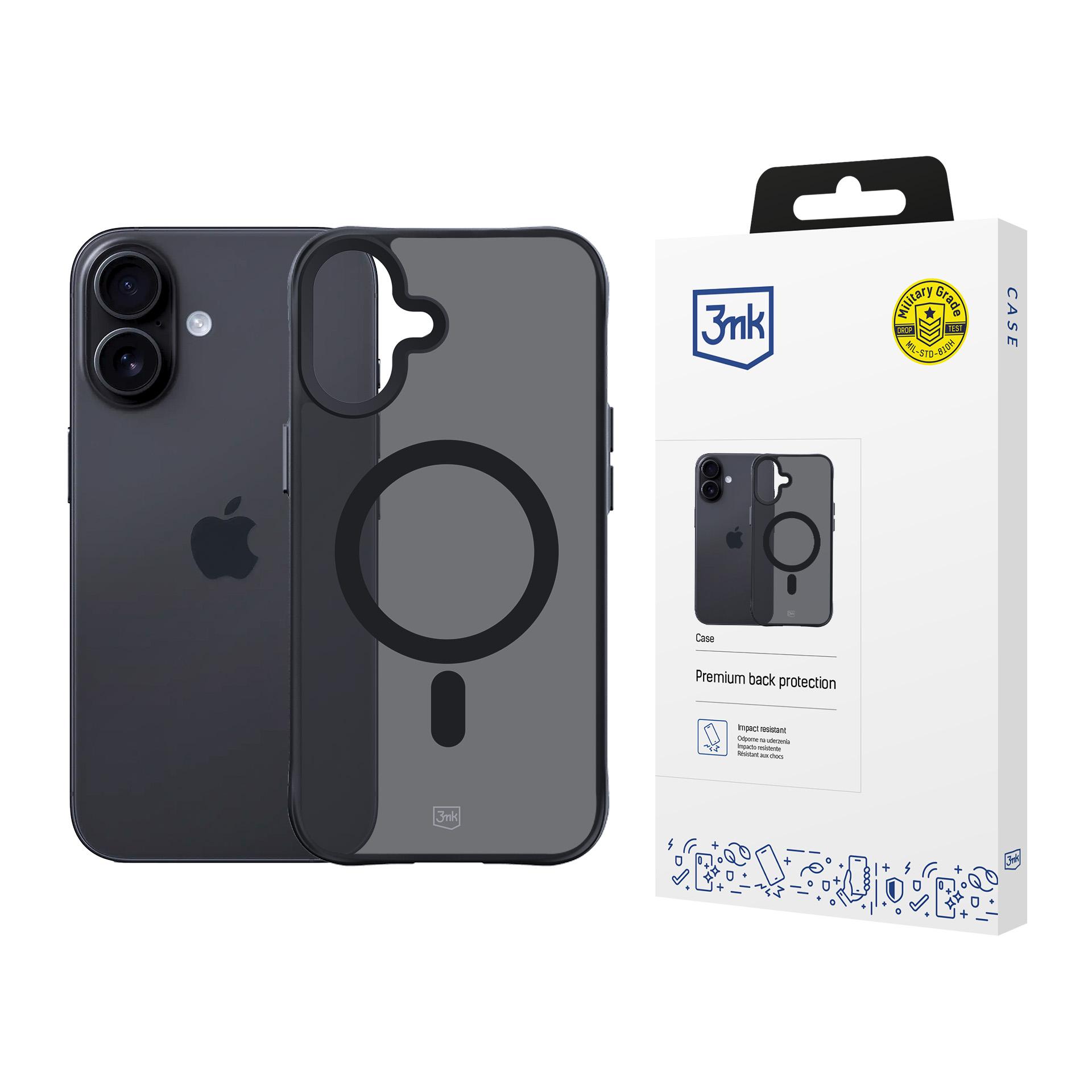 3mk Smoke MagCase jaoks iPhone 17 - Must Semi-Läbipaistev