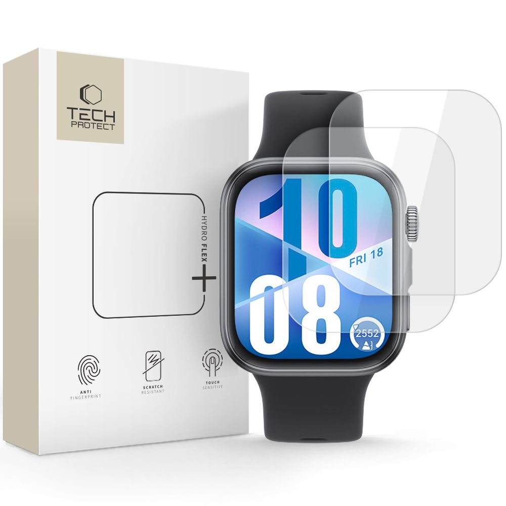 Tech-Protect Hofi Hydro Flex+ гидрогелевая плёнка 2 шт. для Huawei Watch Fit 3 / 4 - прозрачный
