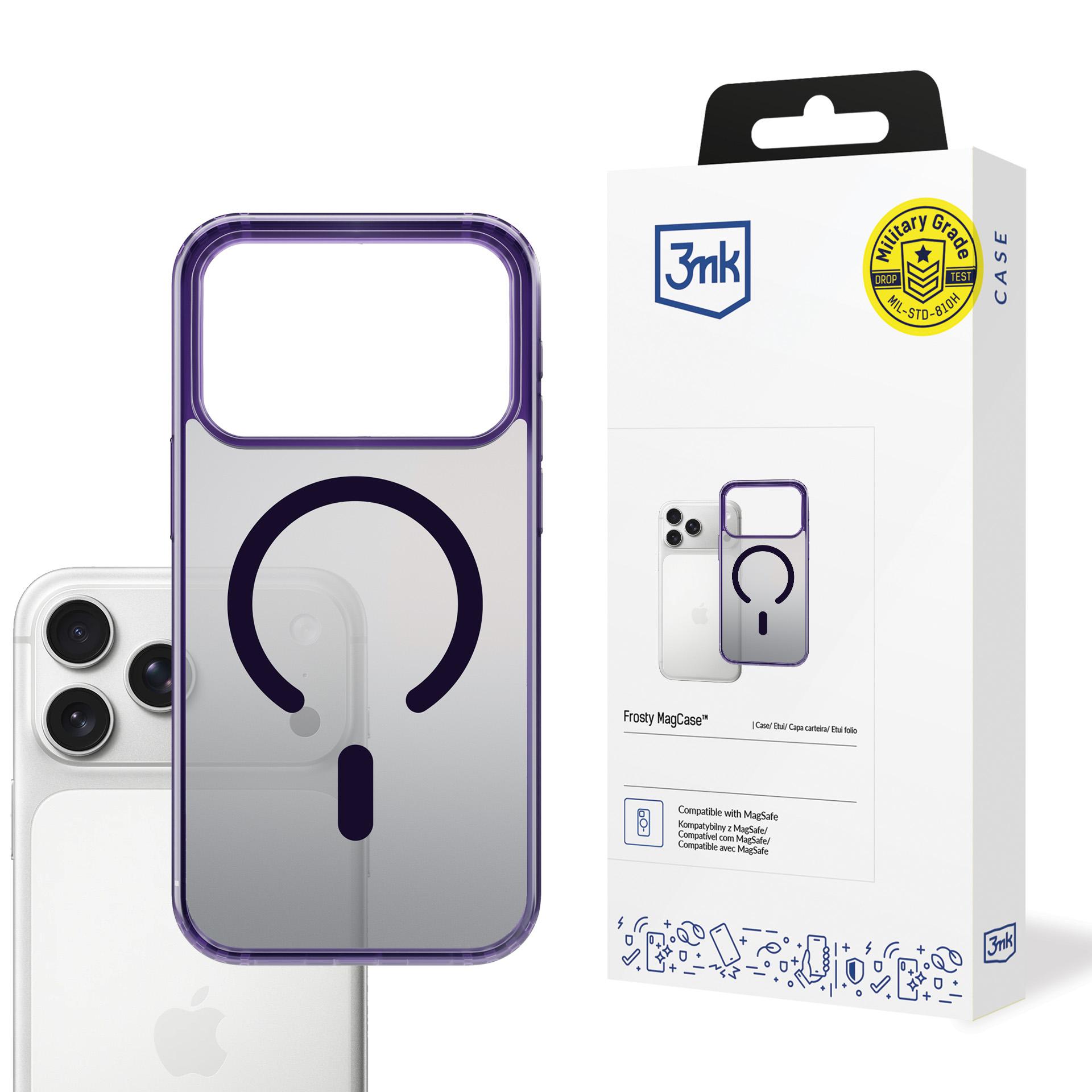 Чехол 3mk Frosty MagCase для iPhone 17 Pro - фиолетовый