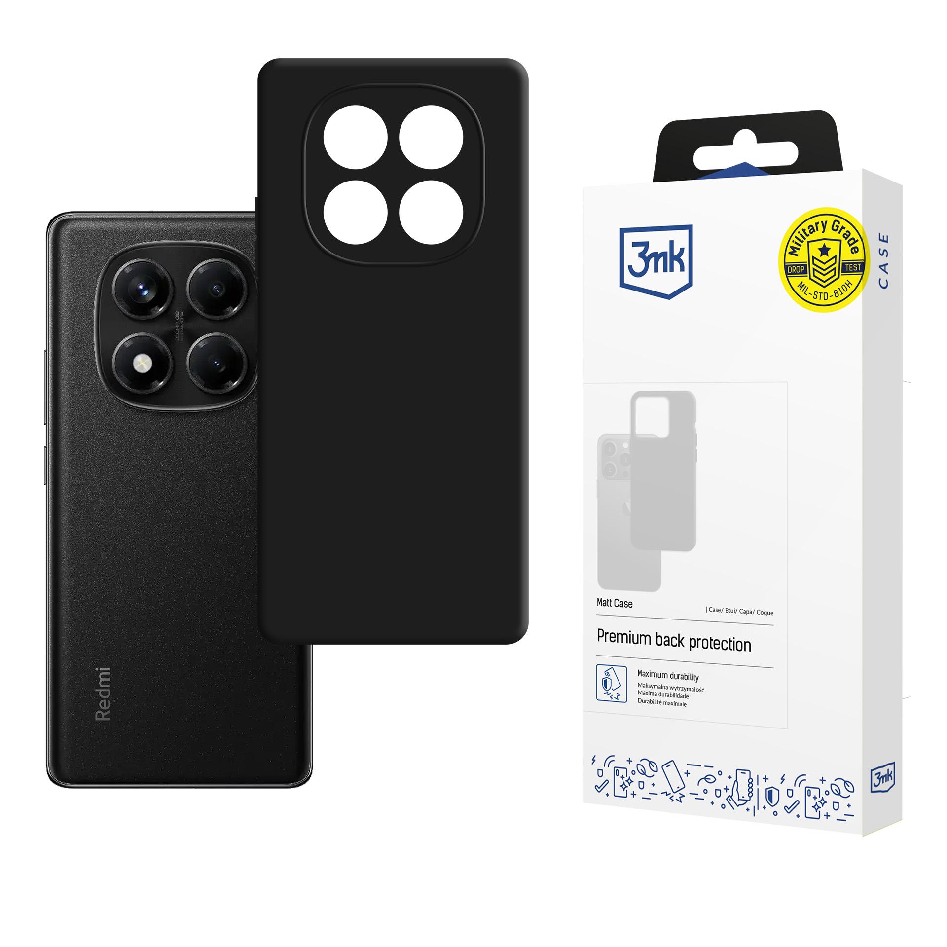 3mk Matt Чехол для Xiaomi Redmi Note 14 Pro 4G - матовый чёрный