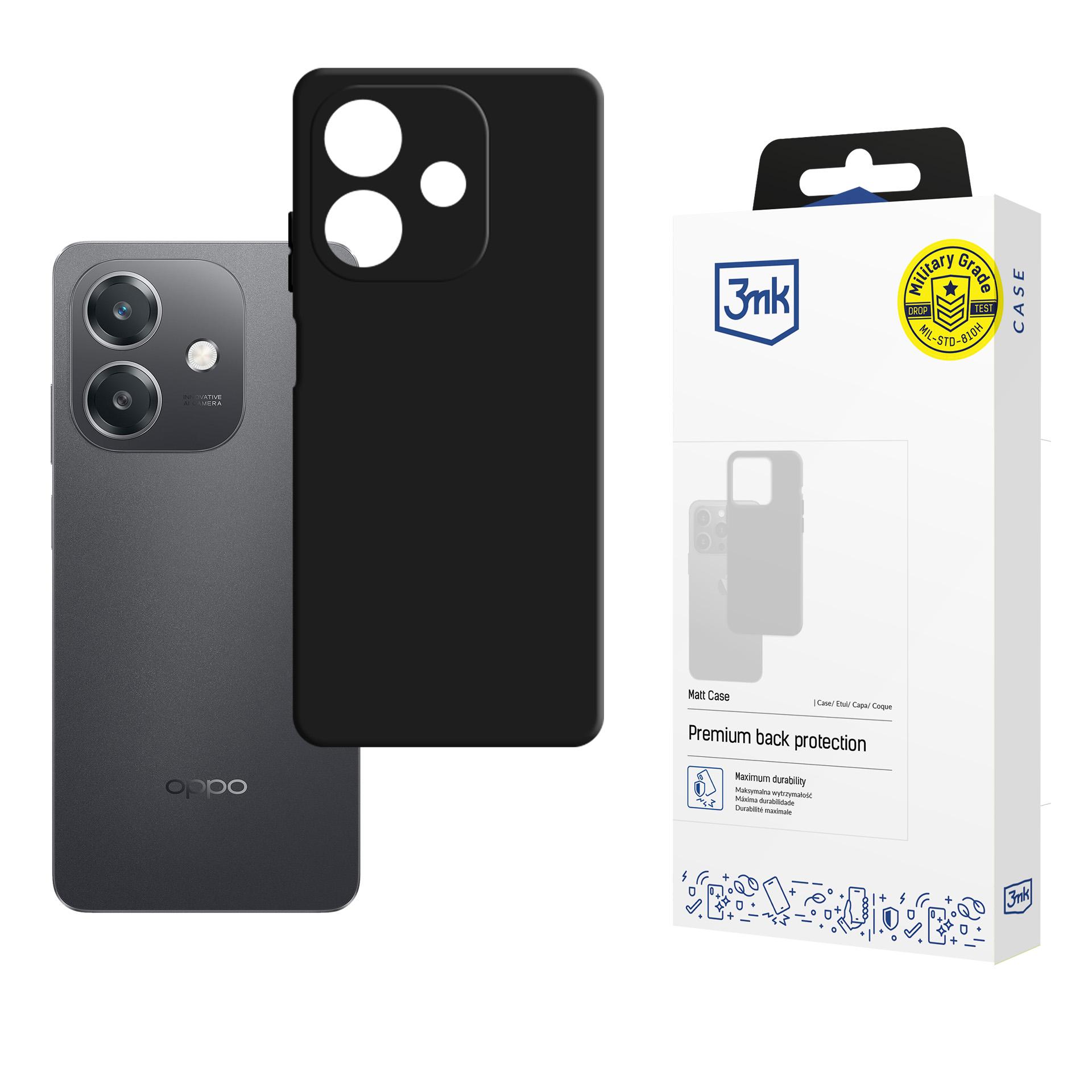 3mk Matt Чехол для Oppo A40 / A40M / A3 4G - матовый чёрный