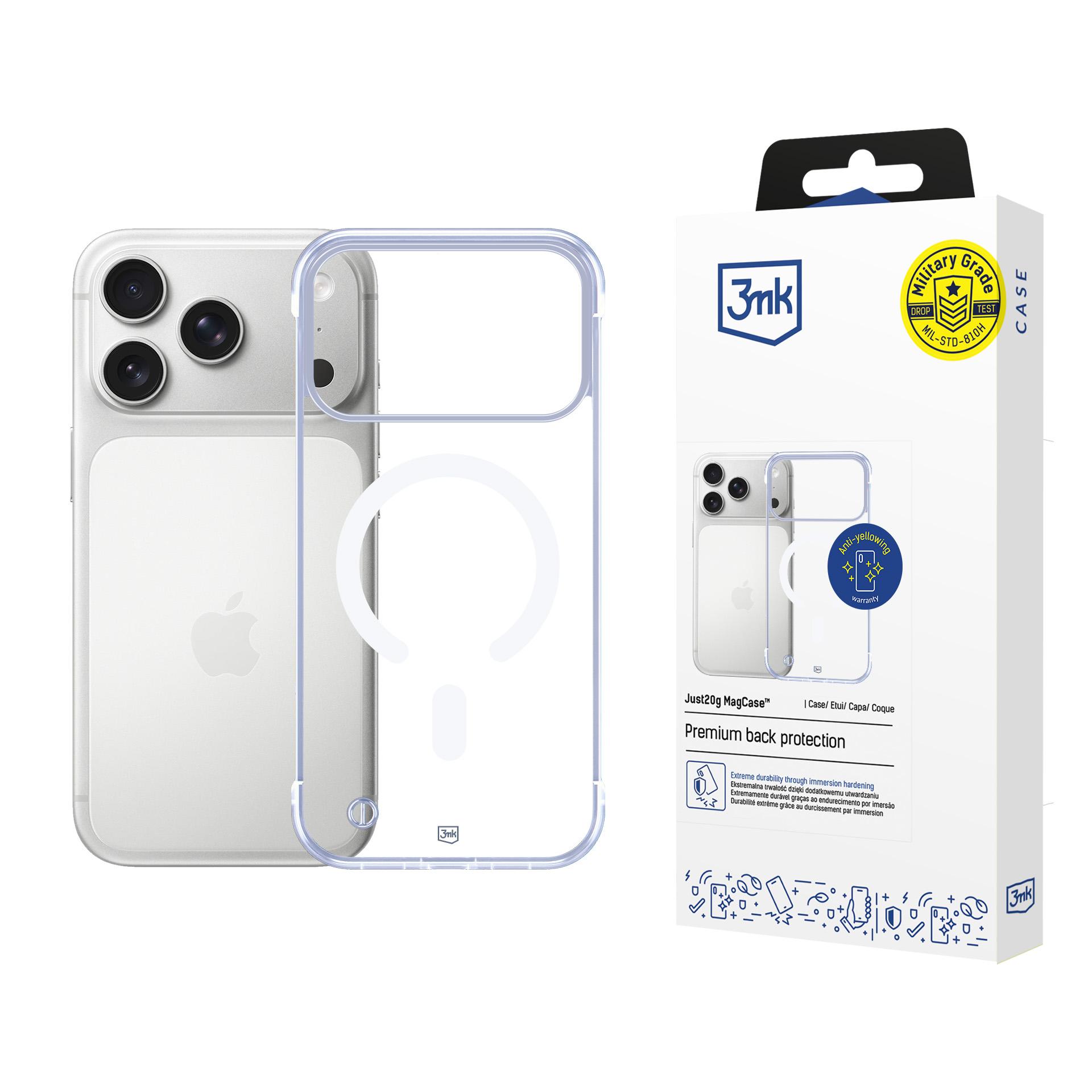 3mk Just20g MagCase jaoks iPhone 17 Pro Max - Läbipaistev
