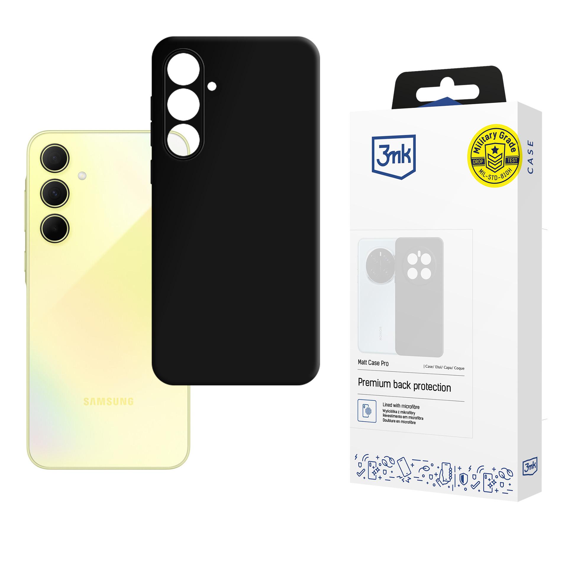 3mk Matt Ümbris Pro jaoks Samsung Galaxy A35 5G - Matt Must