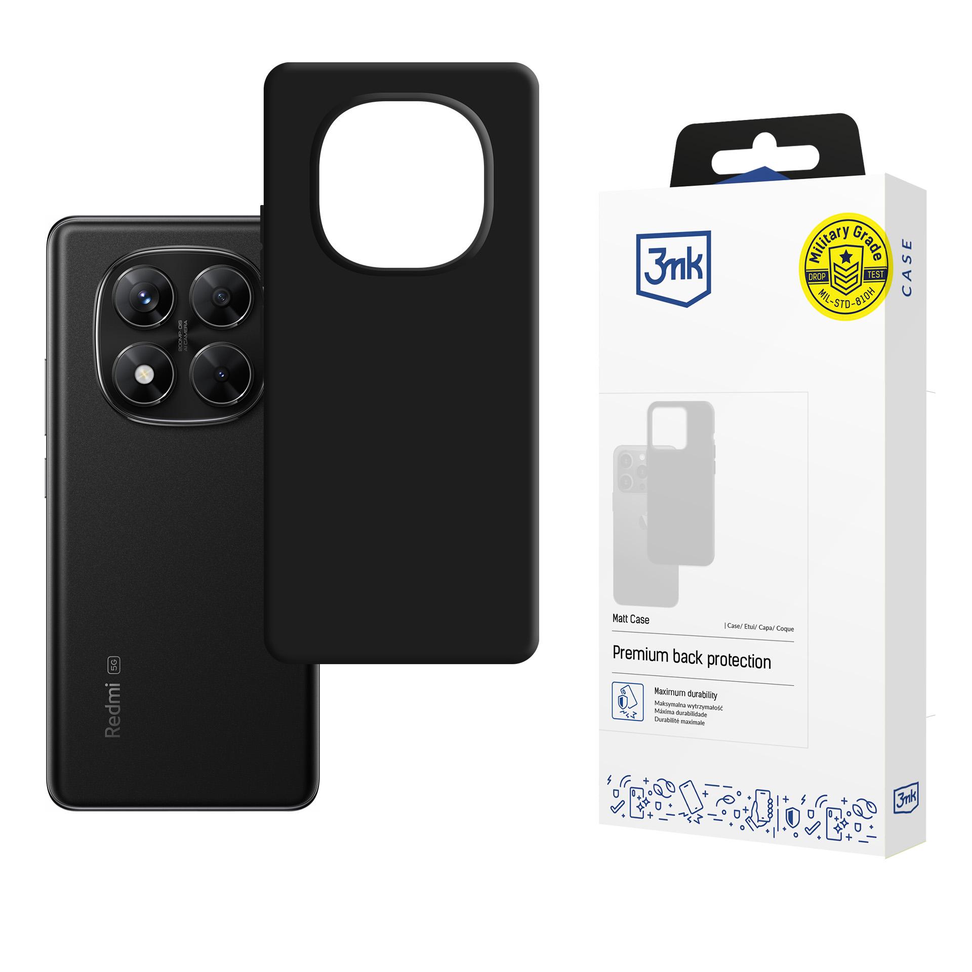 3mk Matt Ümbris Pro jaoks Xiaomi Redmi Note 14 PRO 5G/POCO X7 5G - Matt Must