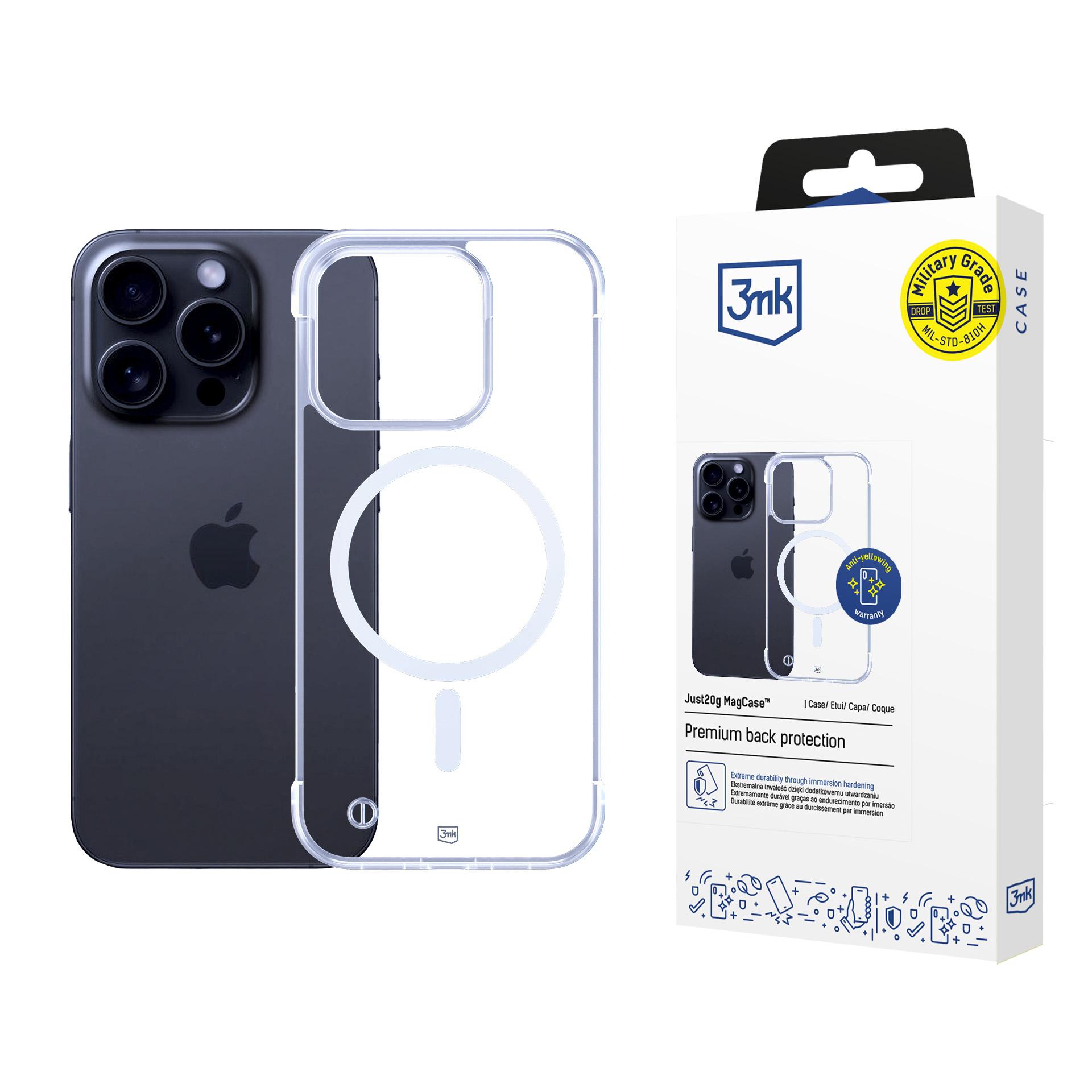 3mk Just20g MagCase jaoks iPhone 15 Pro Max - Läbipaistev