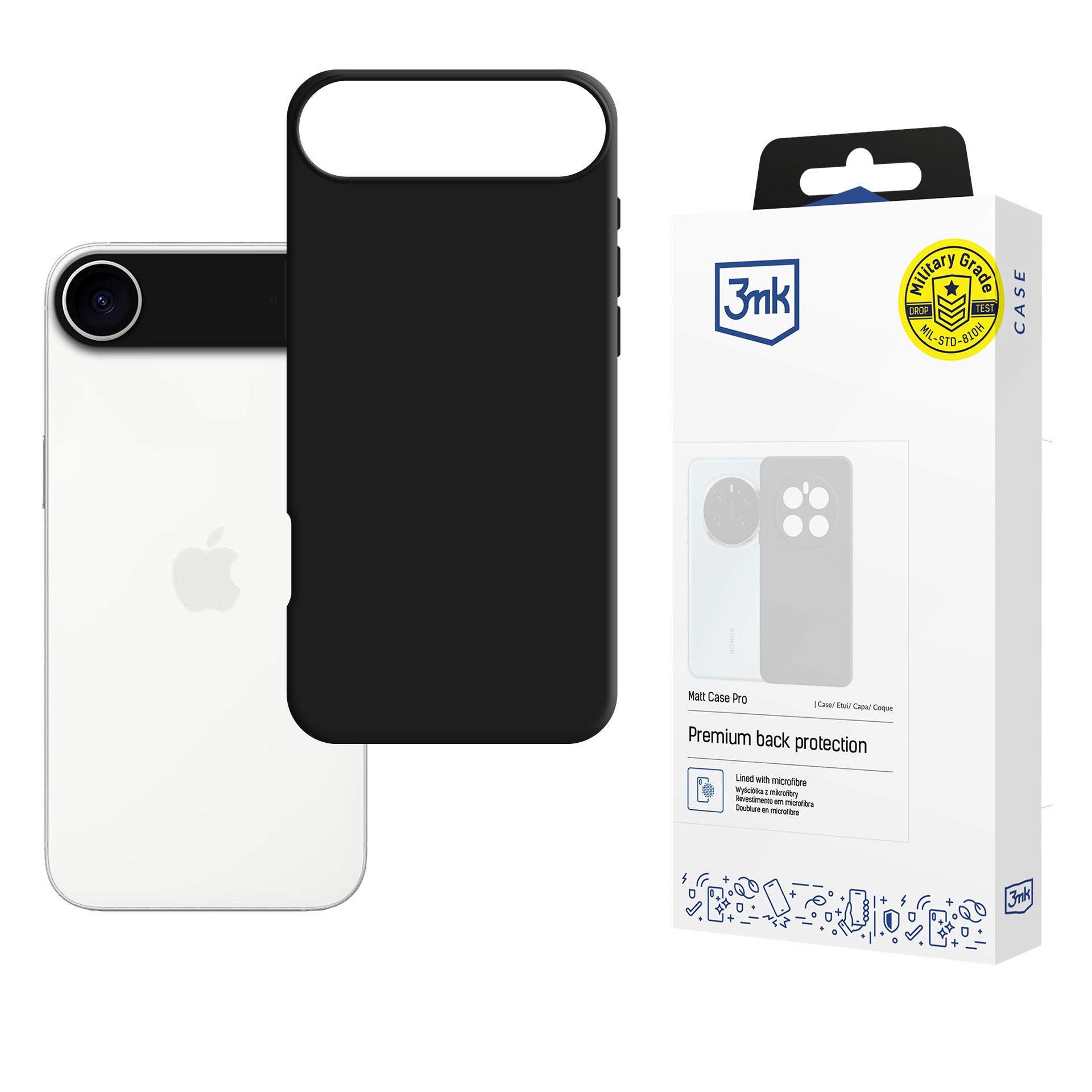3mk Matt Ümbris Pro jaoks Apple iPhone 17 Air - Matt Must