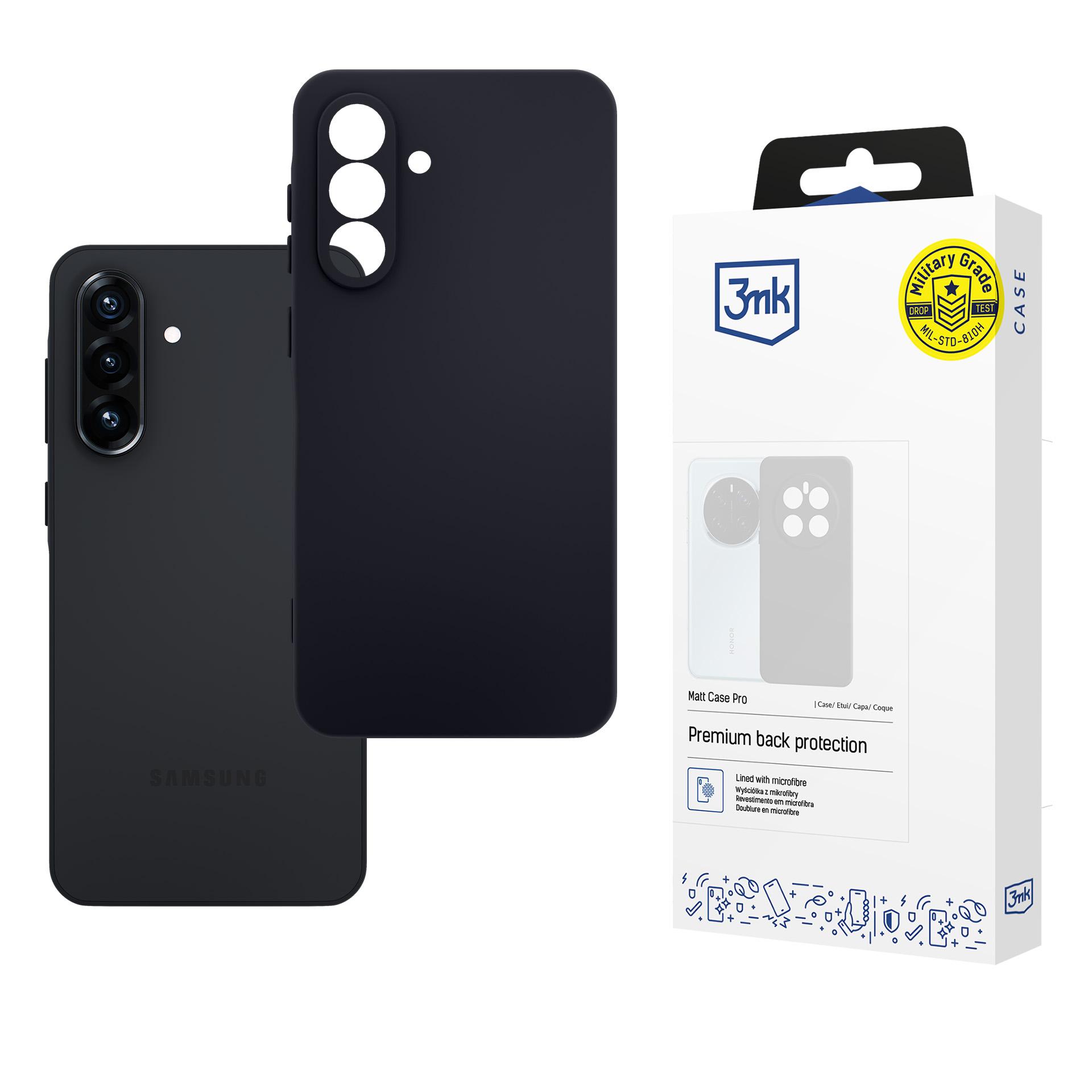 3mk Matt Ümbris Pro jaoks Samsung Galaxy A56 - matt must