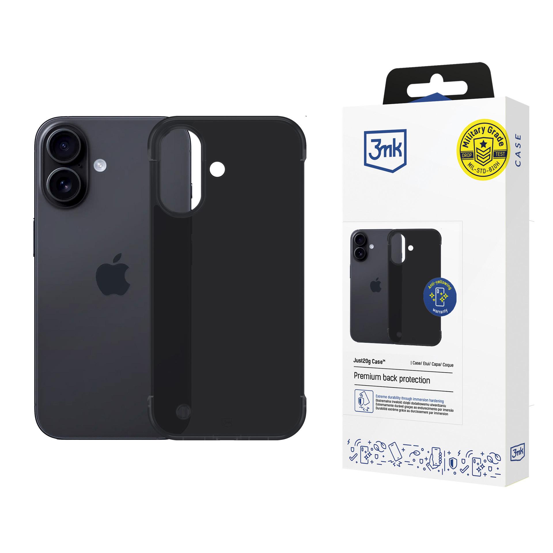 3mk Just20g Matt Ümbris jaoks Apple iPhone 16 Plus - Matt Must