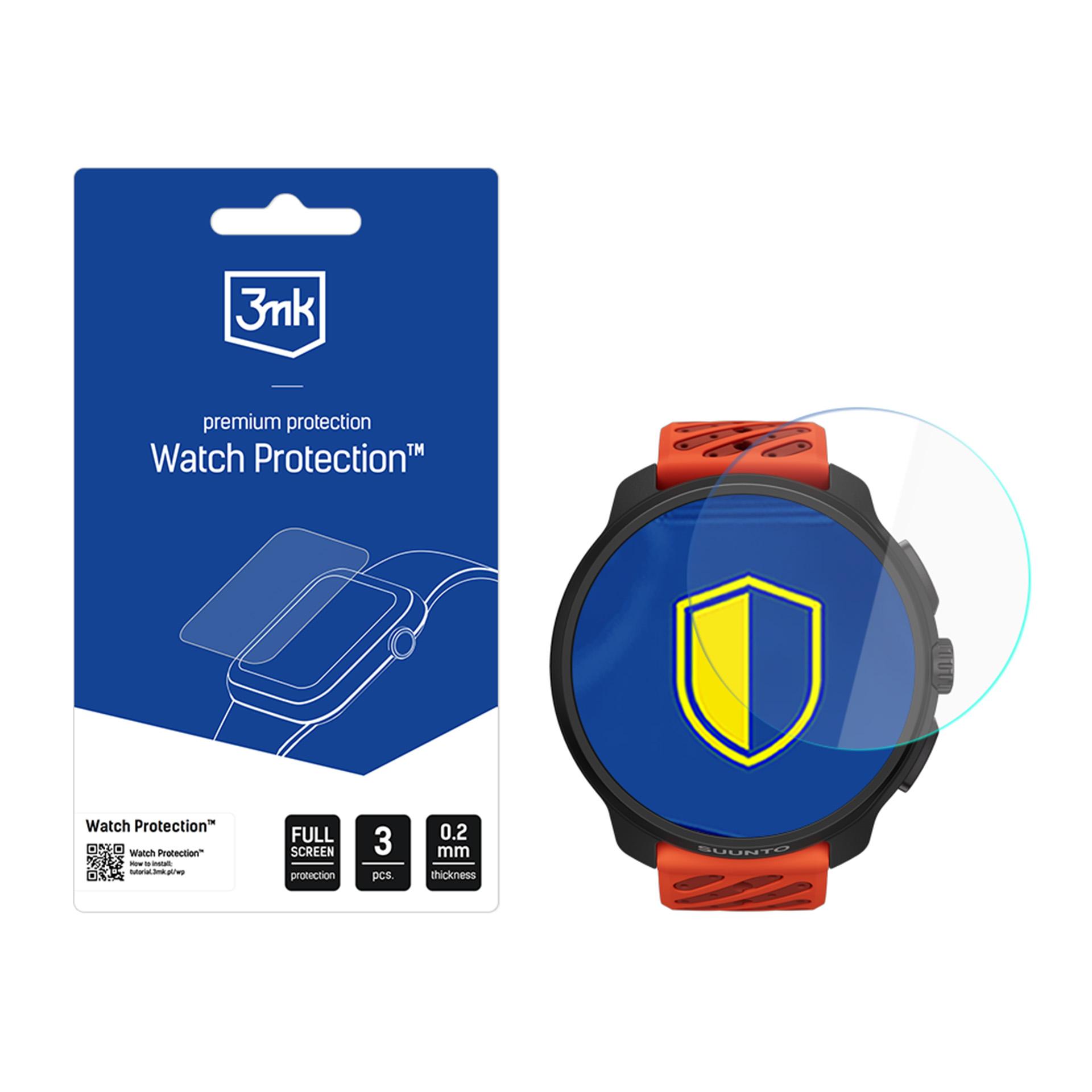 3mk Watch Protection FlexibleGlass hybrid glass jaoks the Suunto Race 2 smartwatch display