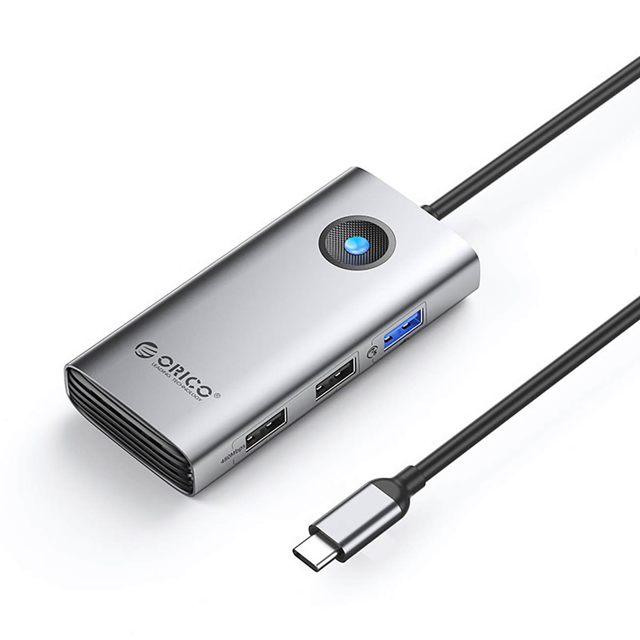 Orico PW11-5P USB-C jaotur dokkimisjaam 1x USB-A 3.0 + 2x USB-A 2.0 + 1x USB-C PD + 1x HDMI - hall