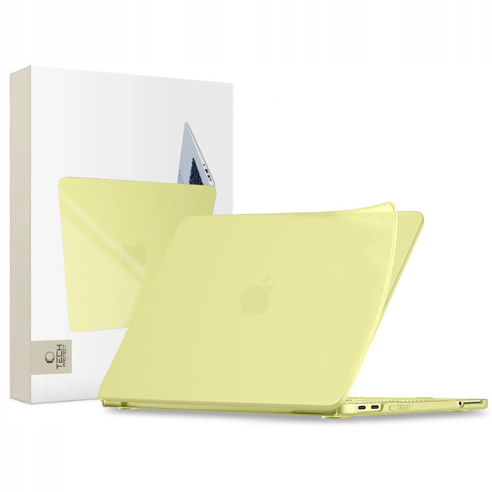 Tech-Protect Softshell ümbris MacBook Neo 13 2026 jaoks - matt kollane