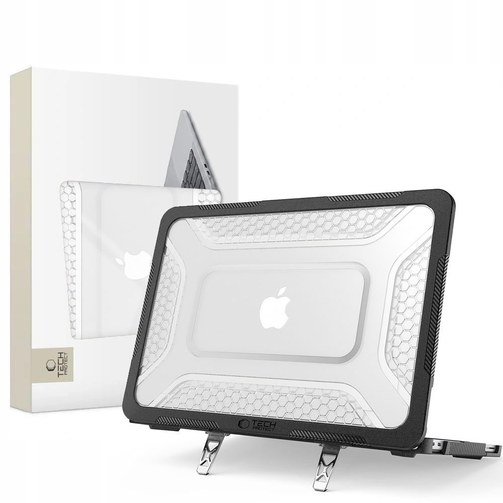 Tech-Protect Kevlar Pro чехол MacBook Neo 13" 2026 - черный и прозрачный