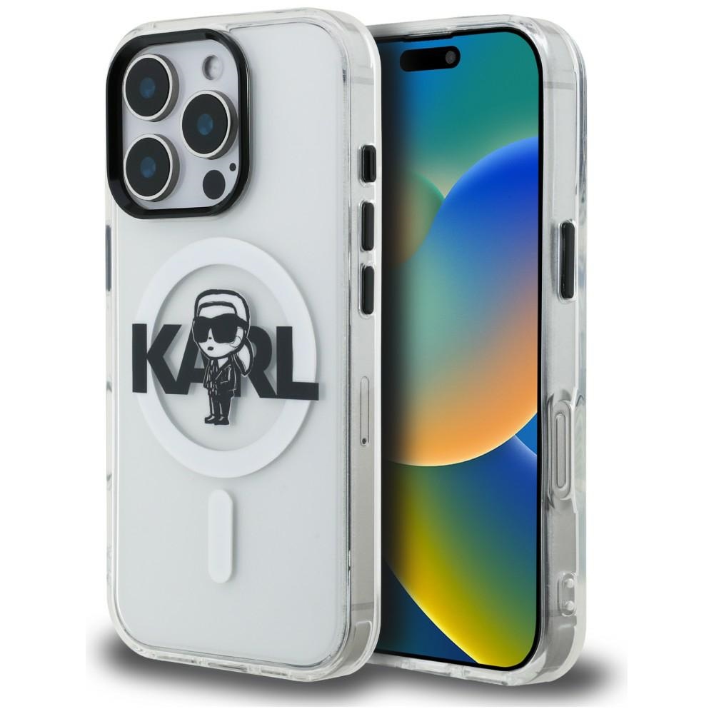 Karl Lagerfeld IML Karl Sketch Logo MagSafe чехол iPhone 16 Pro - прозрачный
