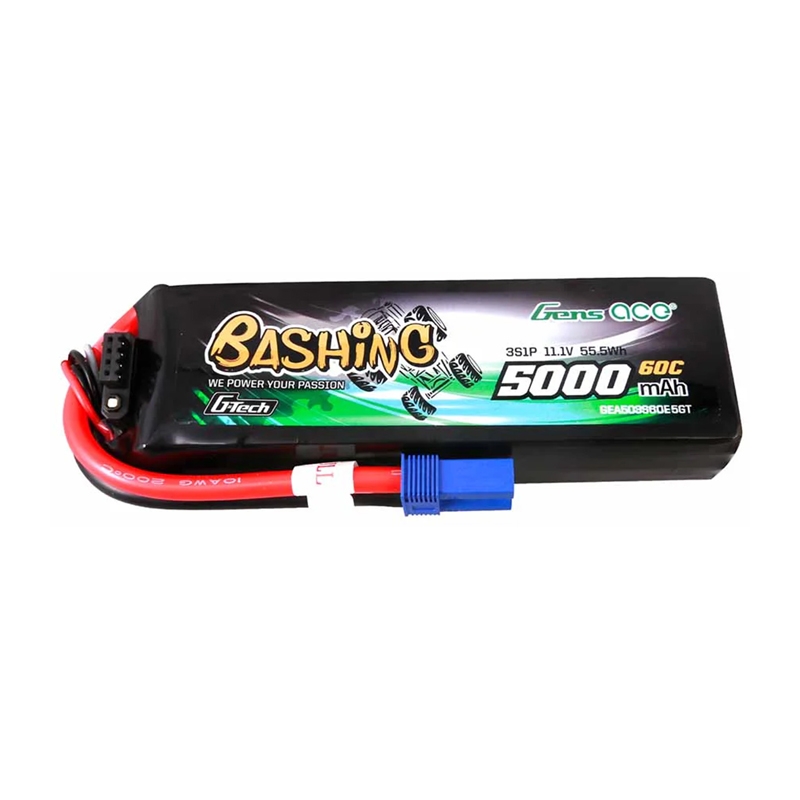 Аккумулятор GensAce G-Tech LiPo 5000 мА·ч, 11,1 В, 60C, 3S1P с разъемом EC5