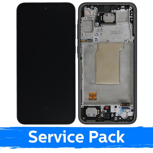LCD Display Compatible Samsung A356 A35 5G with Frame / Navy / (Service Pack) +INCLUDING BATTERY