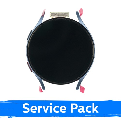 LCD ekraan ühilduv Samsung R915 Watch 5 44mm raamiga / Hõbedane / (Service Pack)