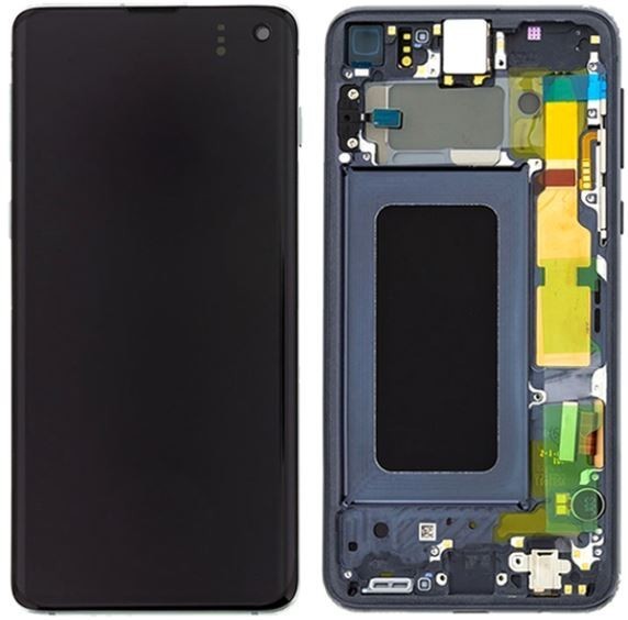 ЖК-экран Samsung G970F S10e с сенсорным экраном и черной рамкой, оригинальный (б/у, класс B)