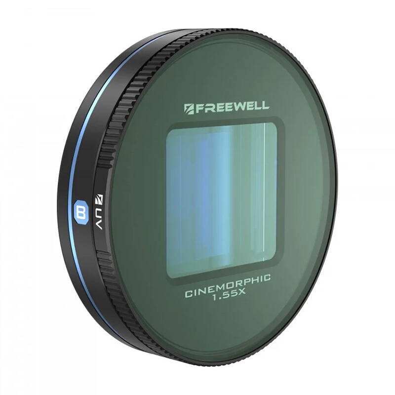 Sinine anамorfne objektiiv 1.55x Freewell Galaxy ja Sherp