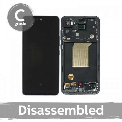 LCD ekraan ühilduv Samsung A556 A55 5G raamiga / Lillakas / (8/10 kasutatud)