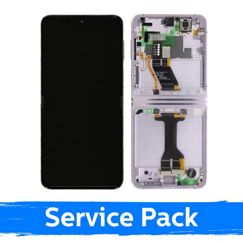 LCD ekraan ühilduv Samsung F731 Z Flip5 (SISEMINE) raamiga / Lavender / (Service Pack) +KOOS AKUGA