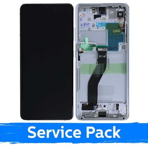 LCD-ekraaniga ühilduv Samsung G998 S21 Ultra raamiga / Phantom Silver / (Service Pack) + AKU KAASAS