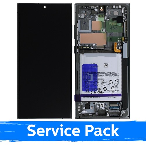 LCD ekraan ühilduv Samsung S918 S23 Ultra raamiga / roheline / (Service Pack) +KOOS AKUGA