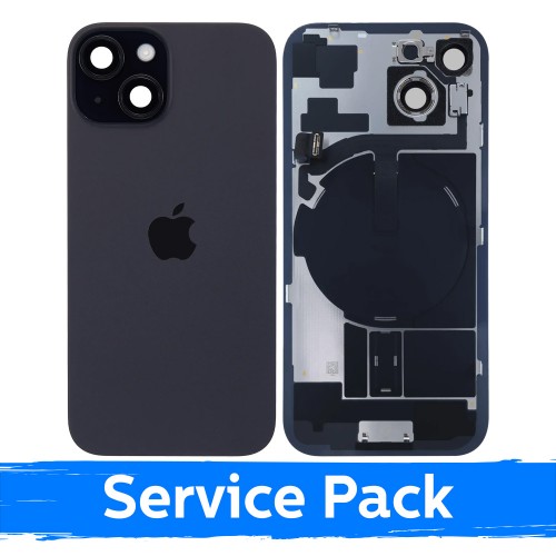 Задняя крышка, совместима с Apple iPhone 15 / Черный / (Service Pack)